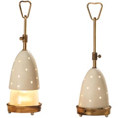 Angelo Lelii pour Arredoluce Lampes de table 'Stellina' avec motifs d'étoiles