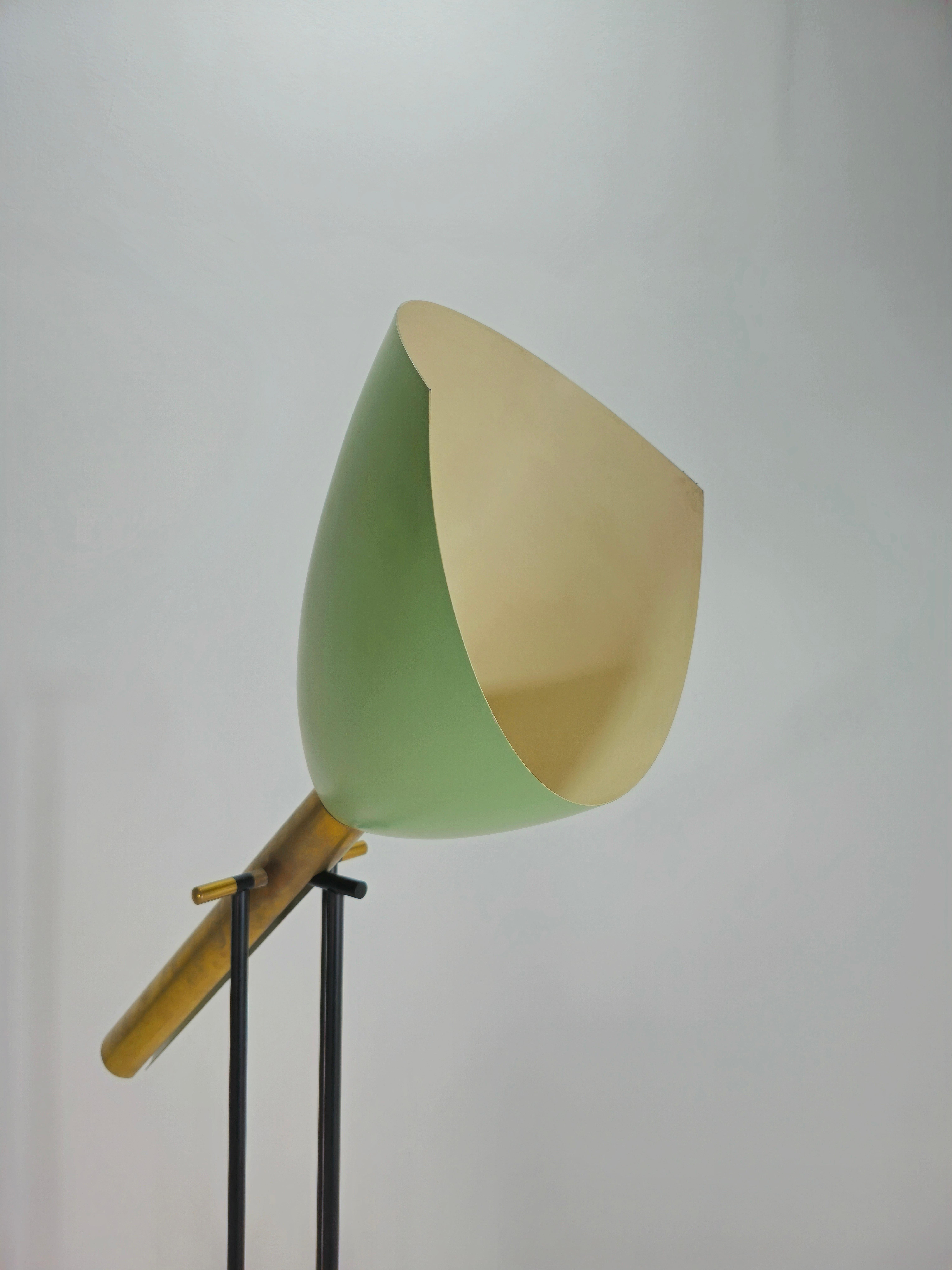 Angelo Lelii for Arredoluce ‘Televisione’ Floor Lamp in Brass and Aluminum 1956s For Sale 7