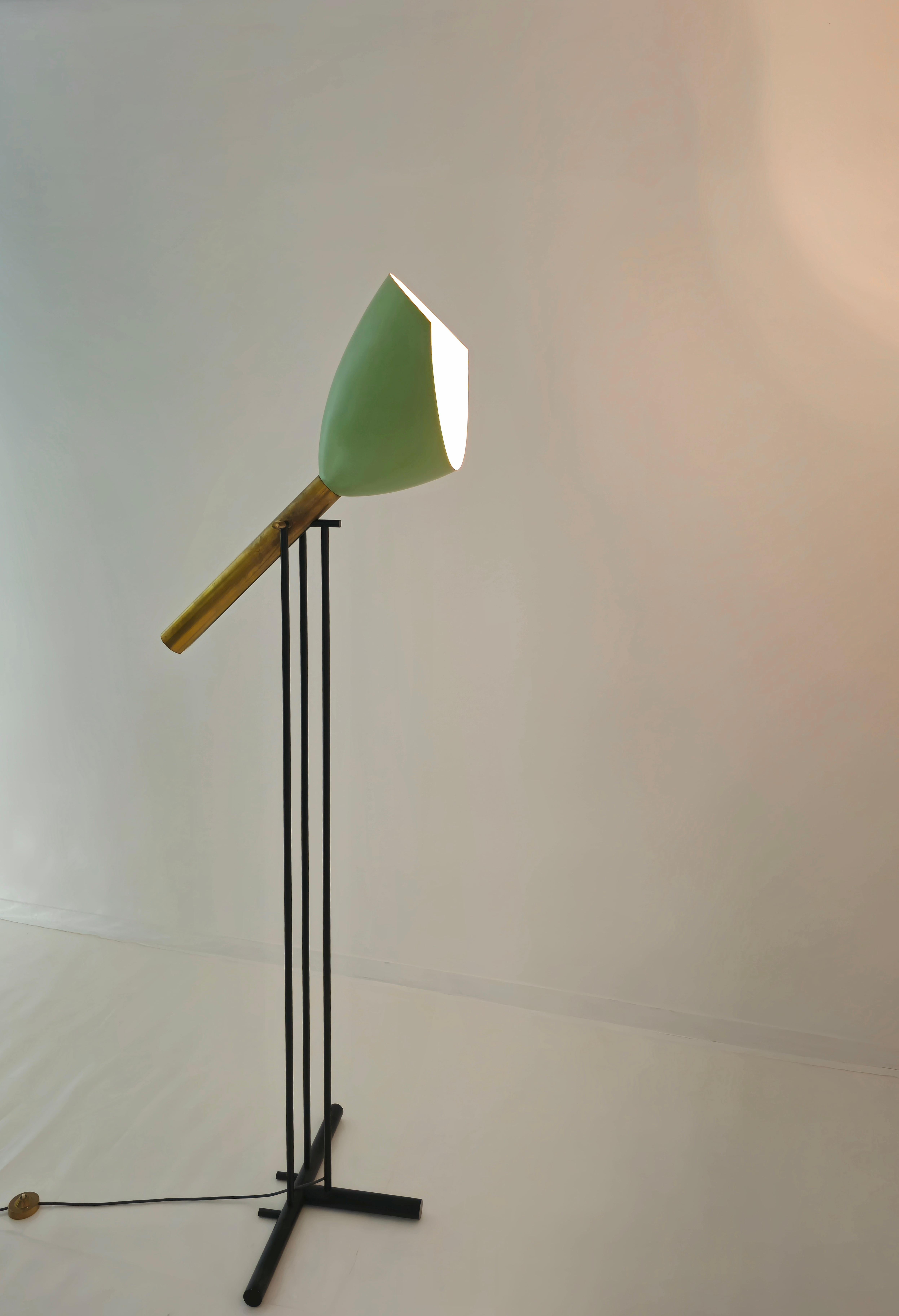 Angelo Lelii for Arredoluce ‘Televisione’ Floor Lamp in Brass and Aluminum 1956s For Sale 9