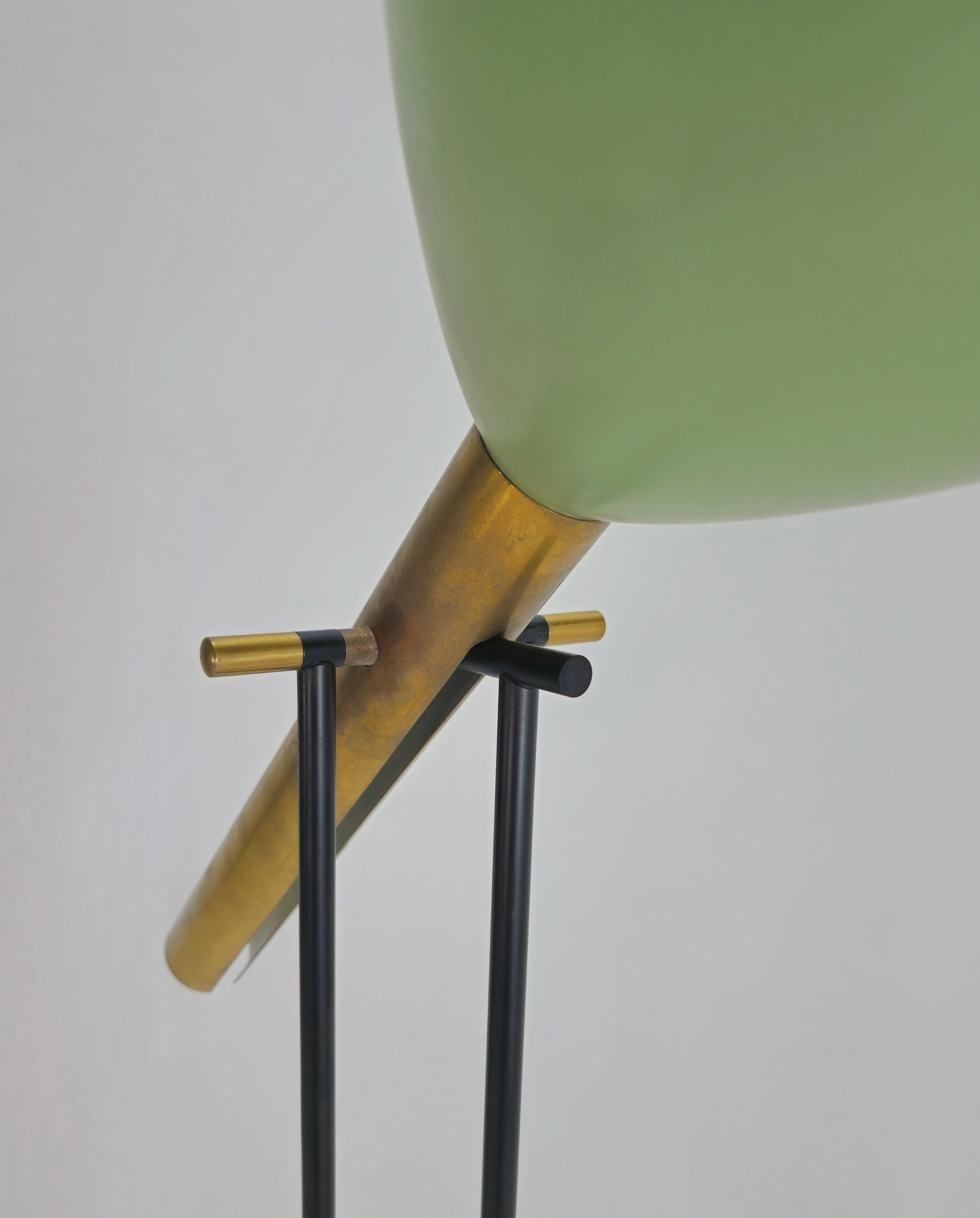 Angelo Lelii for Arredoluce ‘Televisione’ Floor Lamp in Brass and Aluminum 1956s For Sale 1