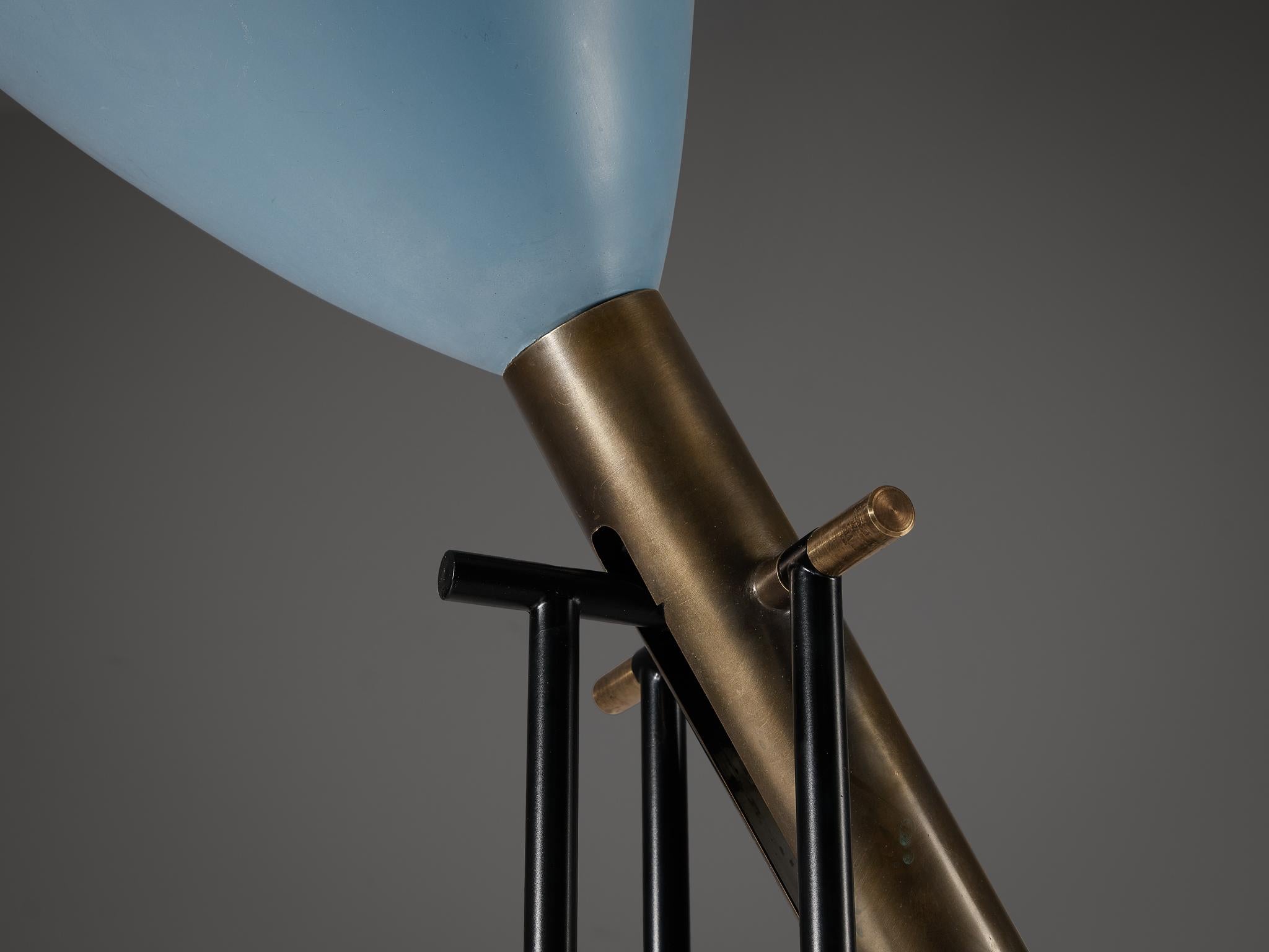 Angelo Lelii for Arredoluce ‘Televisione’ Floor Lamp in Brass and Aluminum  For Sale 4