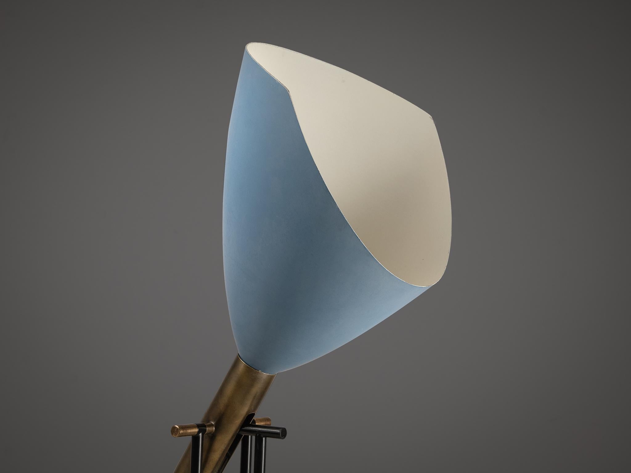 Angelo Lelii for Arredoluce ‘Televisione’ Floor Lamp in Brass and Aluminum  For Sale 5