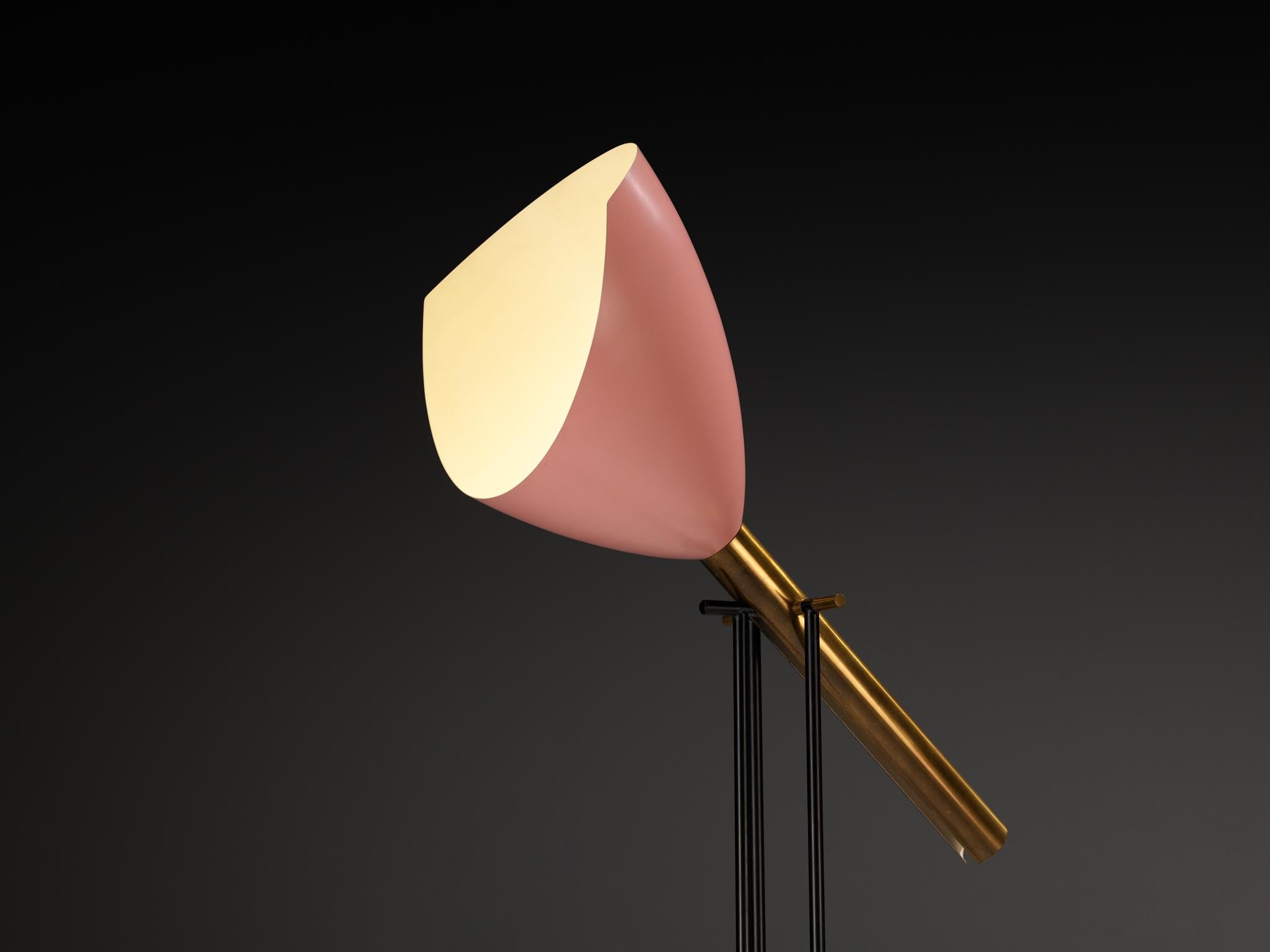 italien Angelo Lelii pour Arredoluce Lampadaire 
