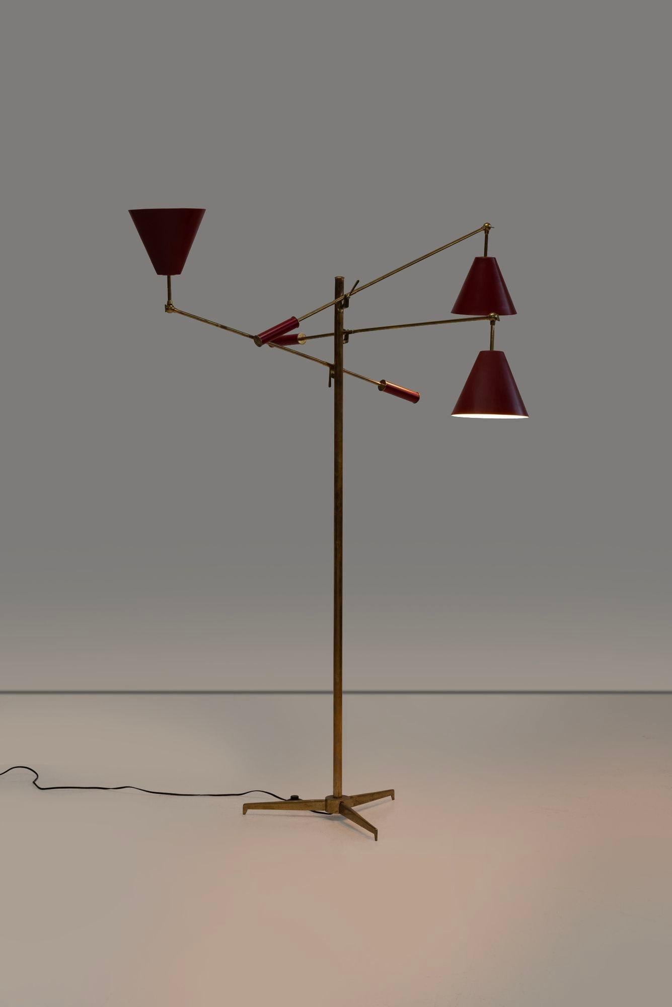 Mid-Century Modern Angelo Lelii for Arredoluce Triennale Floor Lamp For Sale