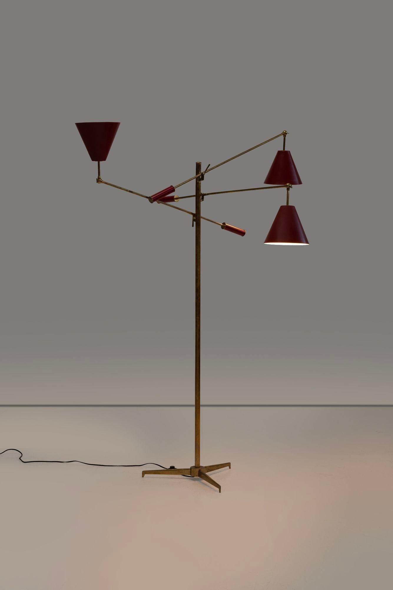 Mid-Century Modern Lampadaire de la Triennale Angelo Lelii pour Arredoluce en vente