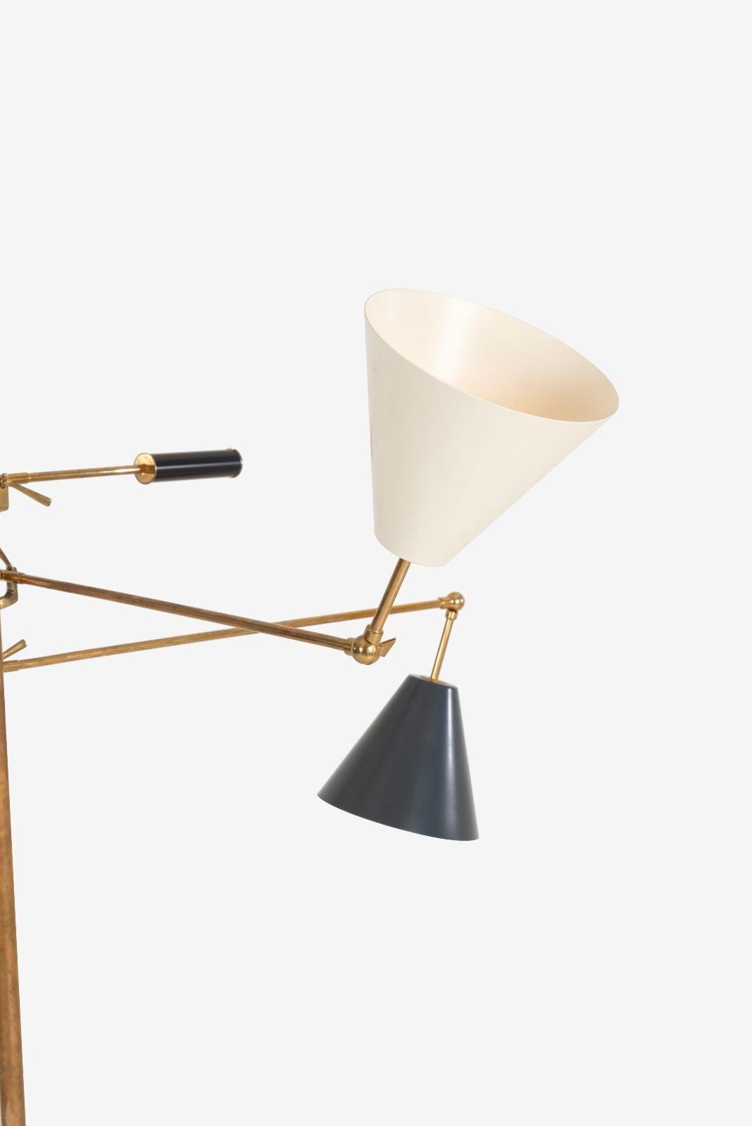 Enameled Angelo Lelii for Arredoluce Triennale Floor Lamp, model 12128 Italy, c. 1947 For Sale