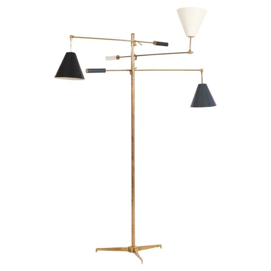 Angelo Lelii for Arredoluce Triennale Floor Lamp, model 12128 Italy, c. 1947 For Sale