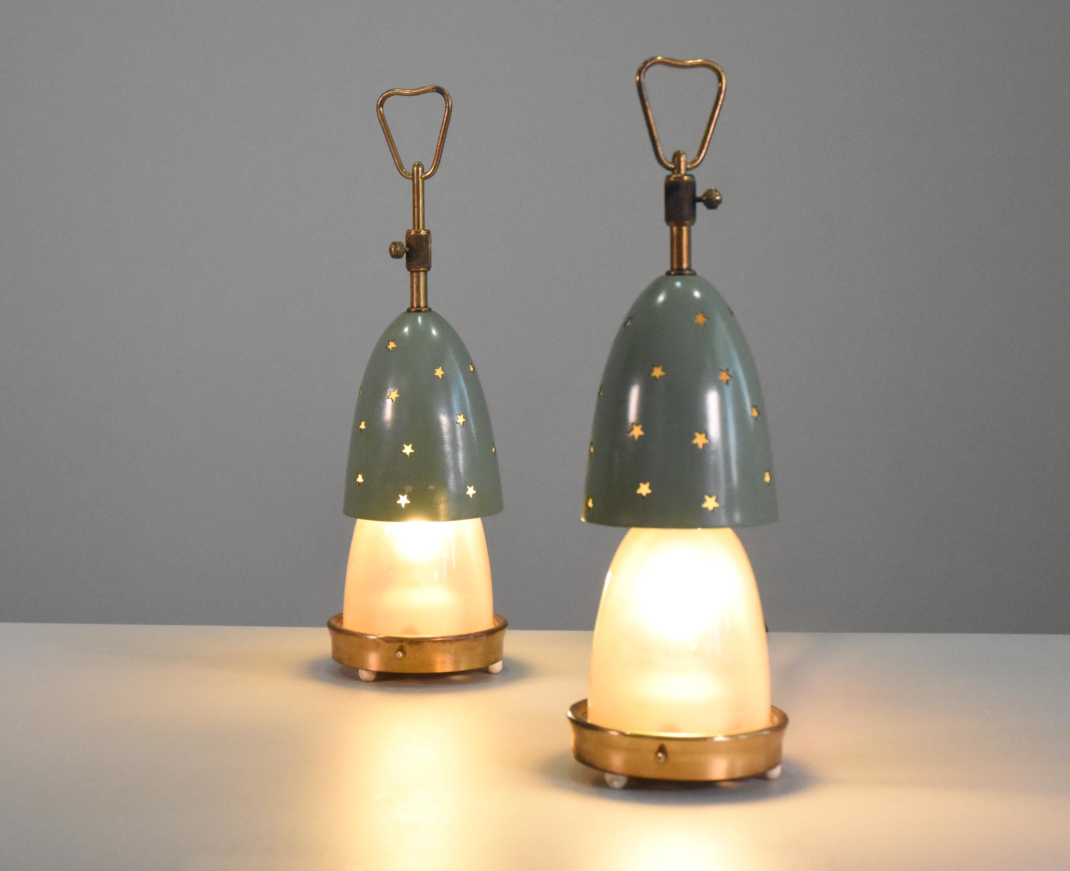 Mid-Century Modern Angelo Lelii Table Lamps mod. 12291 Arredoluce Monza Italy 1950s For Sale
