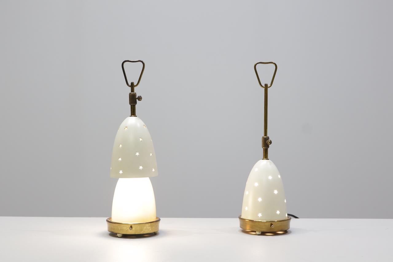 Aluminium Angelo Lelii Lampes de table mod. 12291 Arredoluce Monza Italie années 1950 en vente