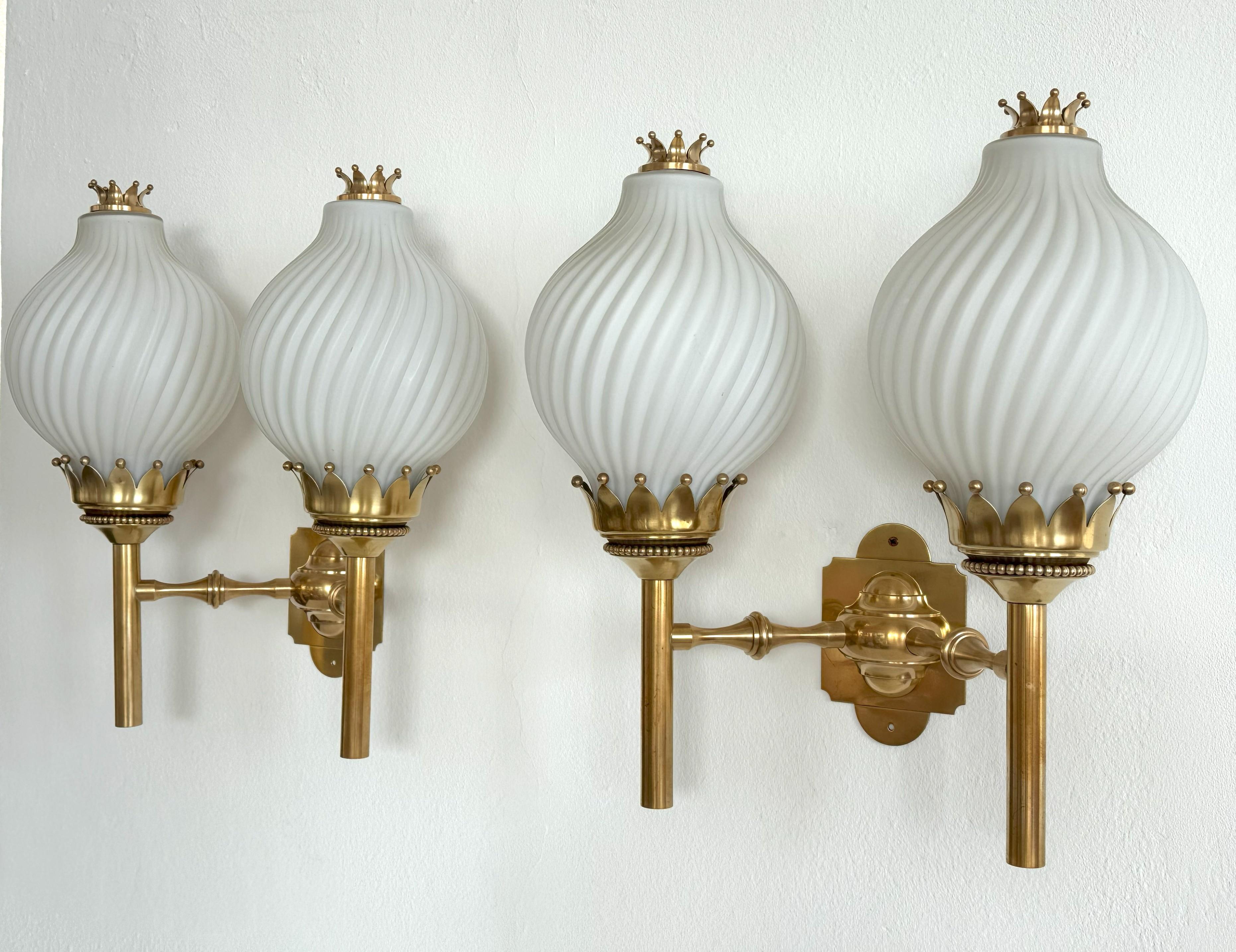 20th Century Angelo Lelii, Naborre Corno Wall Sconces 