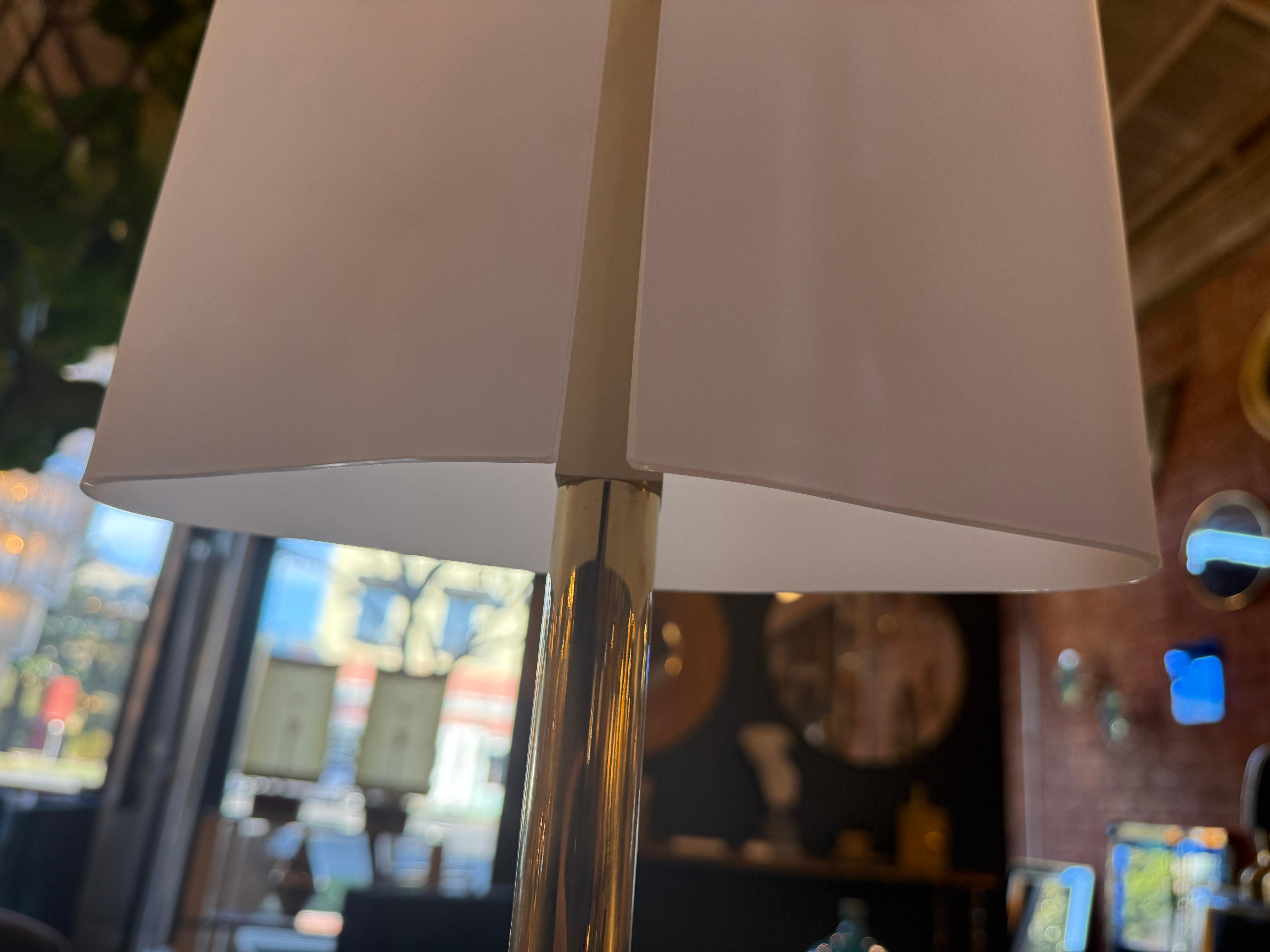 Angelo Lelii Lámpara de pie de cristal opalino, Italia 1950 en venta 3