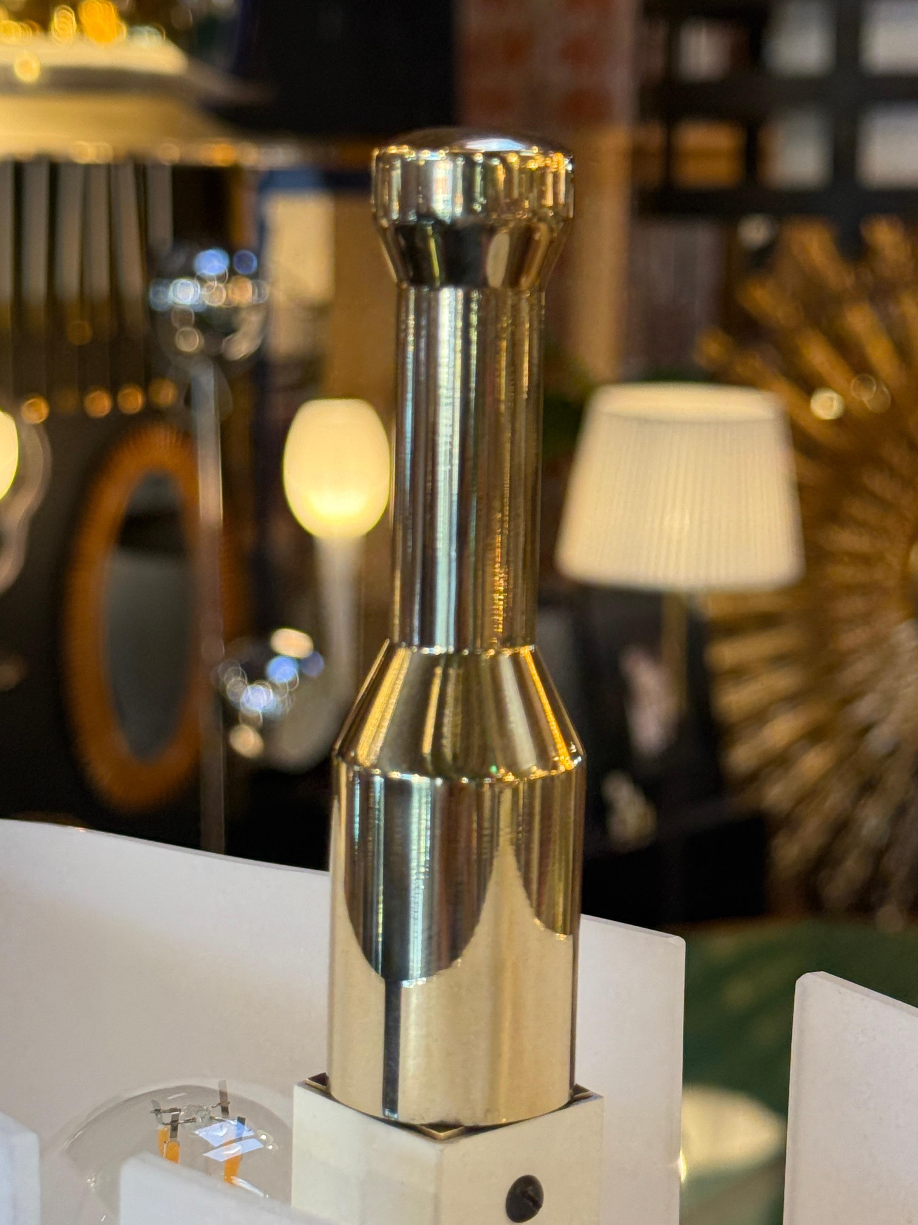 Angelo Lelii Lámpara de pie de cristal opalino, Italia 1950 en venta 7