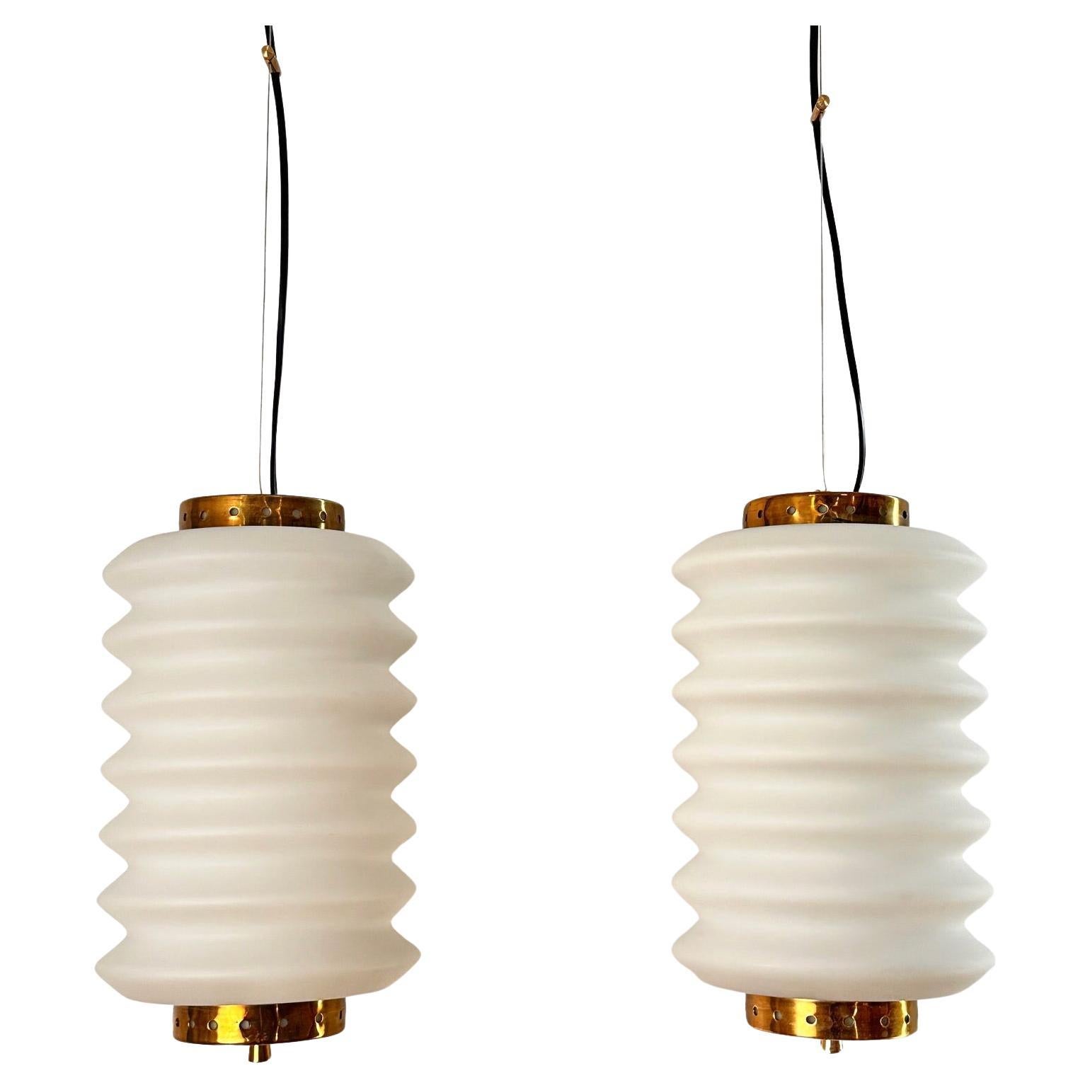 Angelo Lelii Pair of Ceiling Lamps Model 12795 for Arredoluce. !959 For Sale