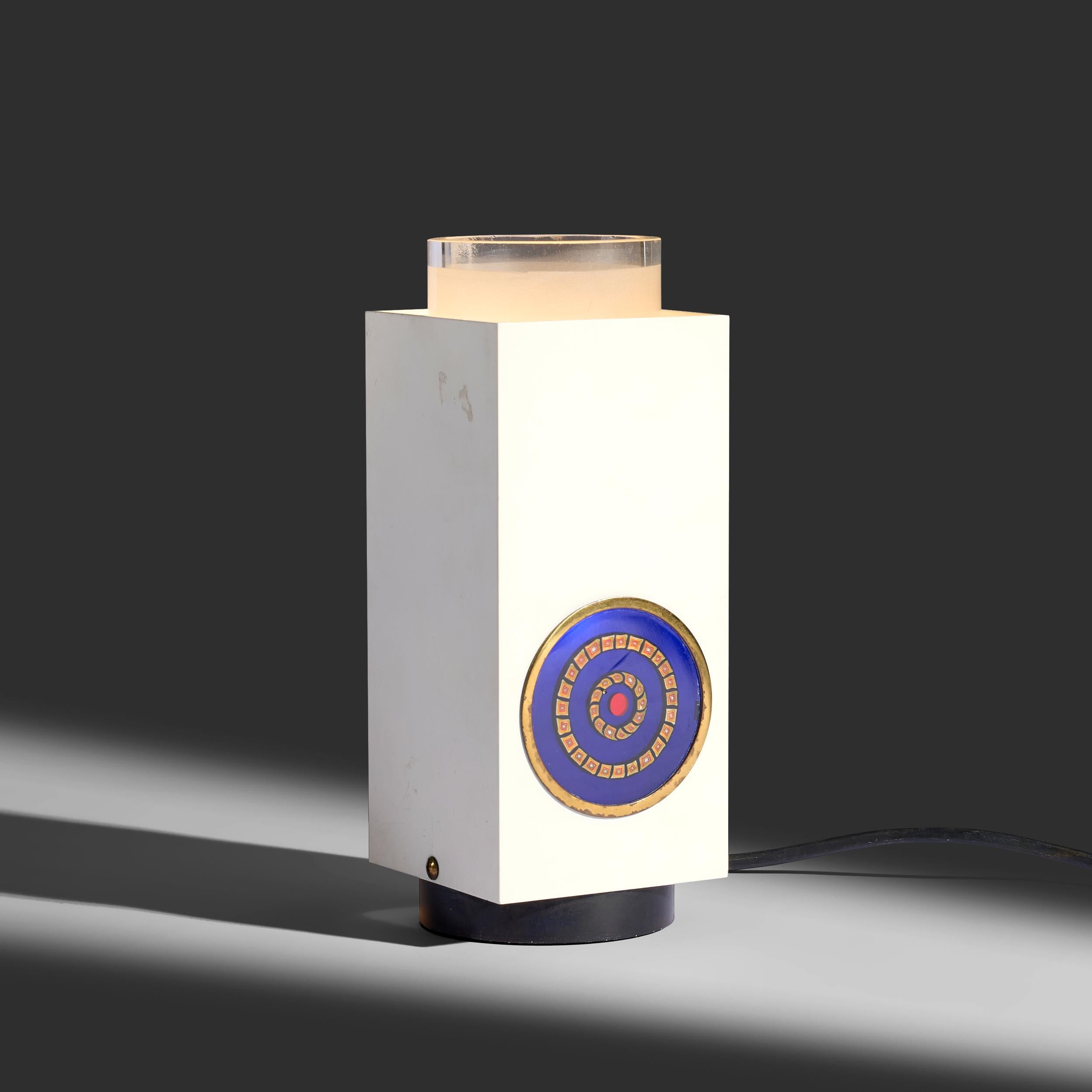 italien Paire de lampes de bureau Angelo Lelii modèle 13090 avec murines pour Arredoluce, 1968 en vente