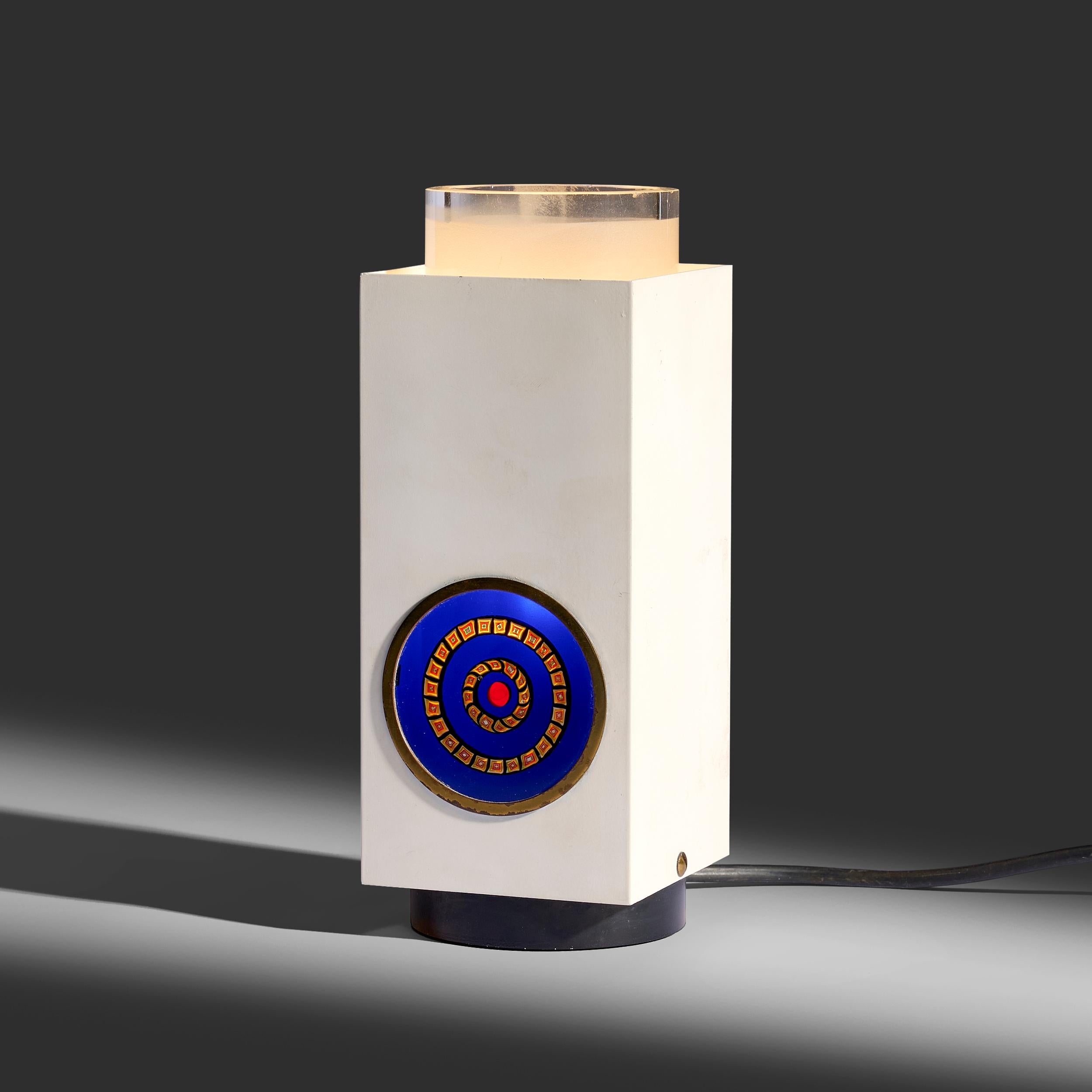 Paire de lampes de bureau Angelo Lelii modèle 13090 avec murines pour Arredoluce, 1968 en vente 1