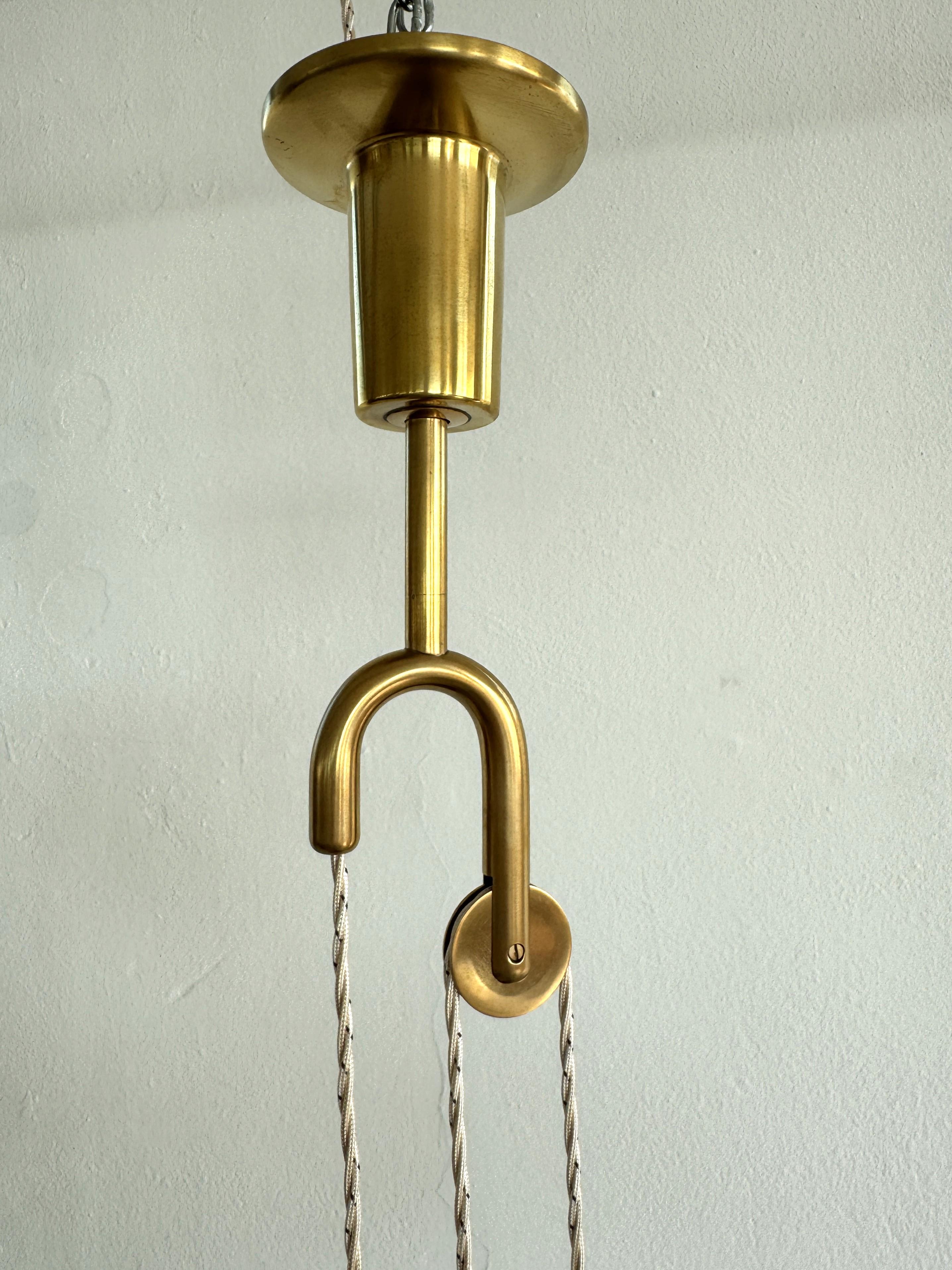 Italian Angelo Lelii Pendant Lamp with Counterweight Model 12126 for Arredoluce For Sale