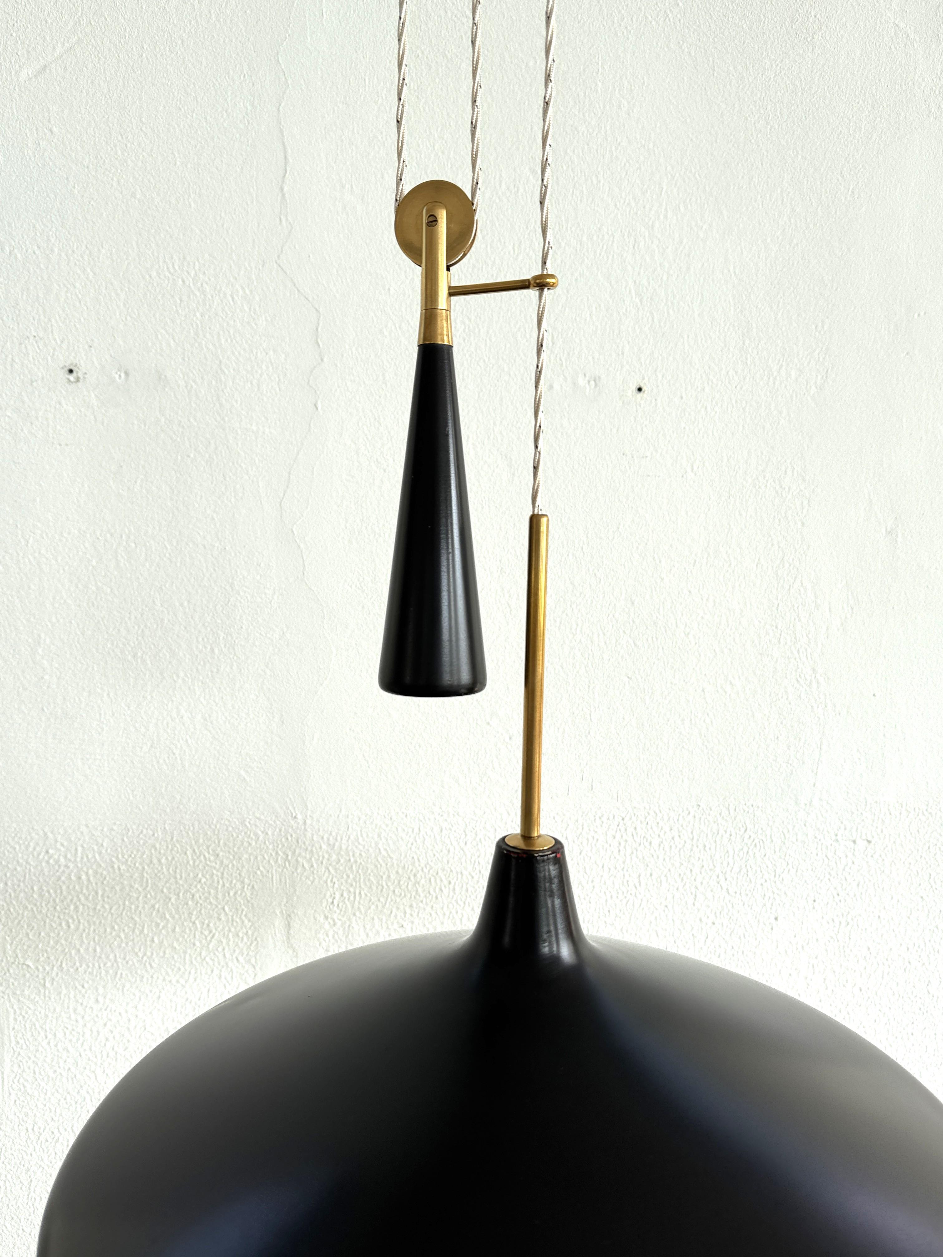 Aluminum Angelo Lelii Pendant Lamp with Counterweight Model 12126 for Arredoluce For Sale