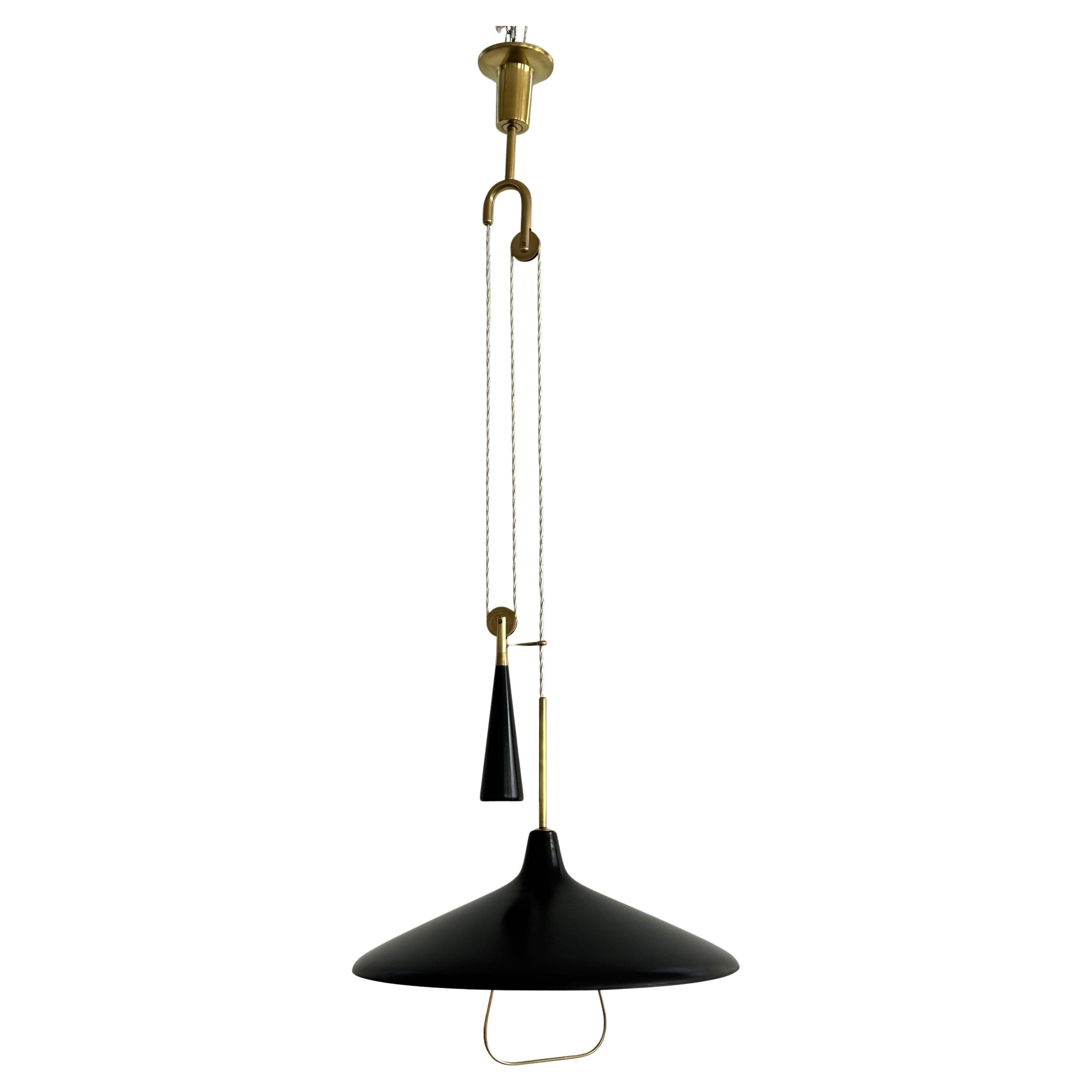 Angelo Lelii Pendant Lamp with Counterweight Model 12126 for Arredoluce For Sale