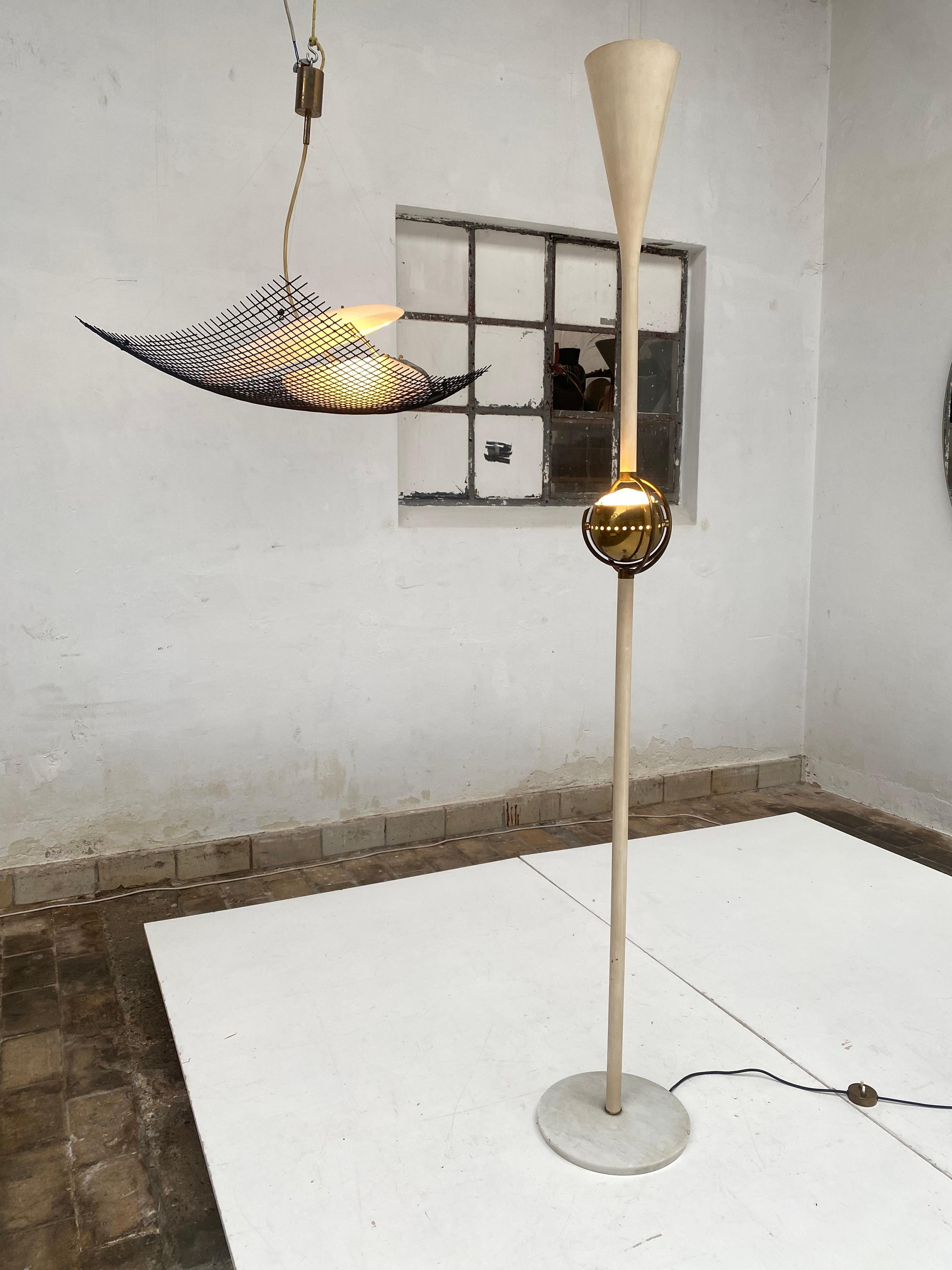Mid Century Brass & Marble Angelo Lelii 