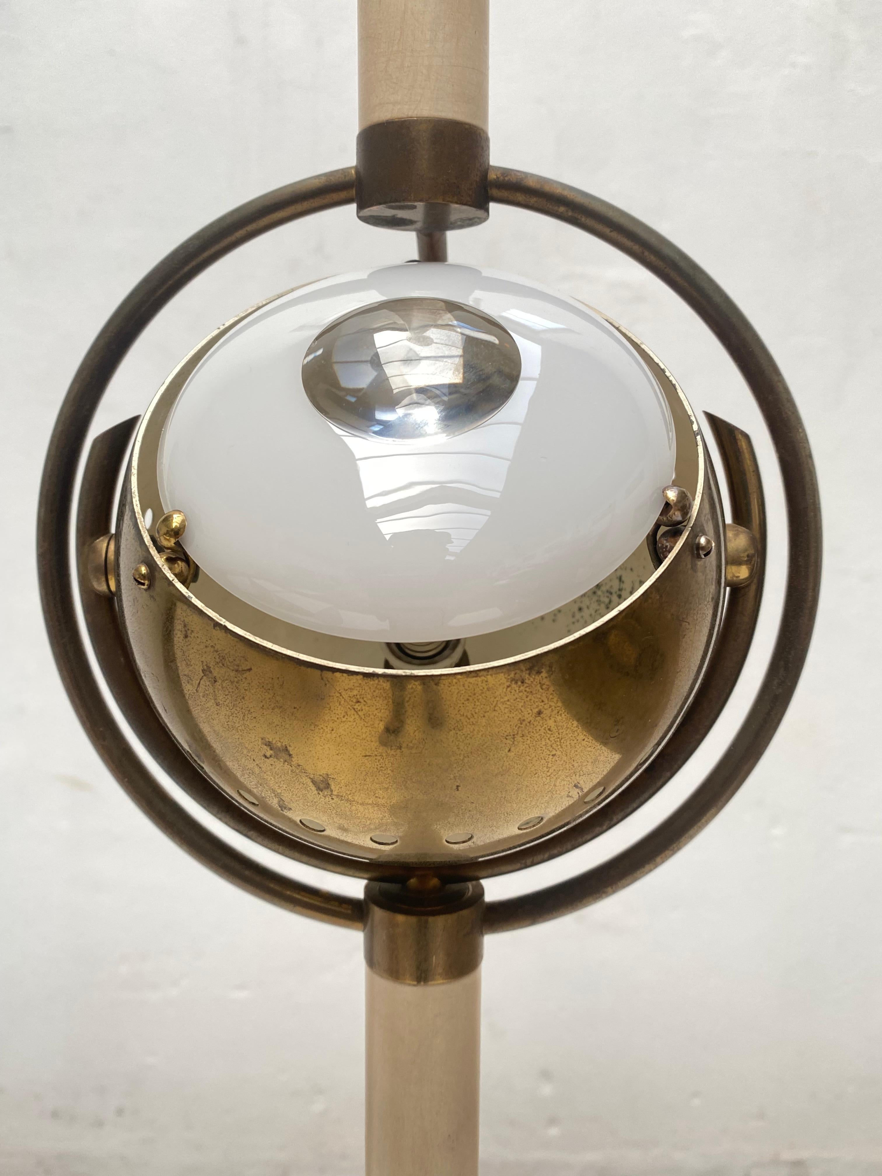 Mid-20th Century Mid Century Brass & Marble Angelo Lelii 