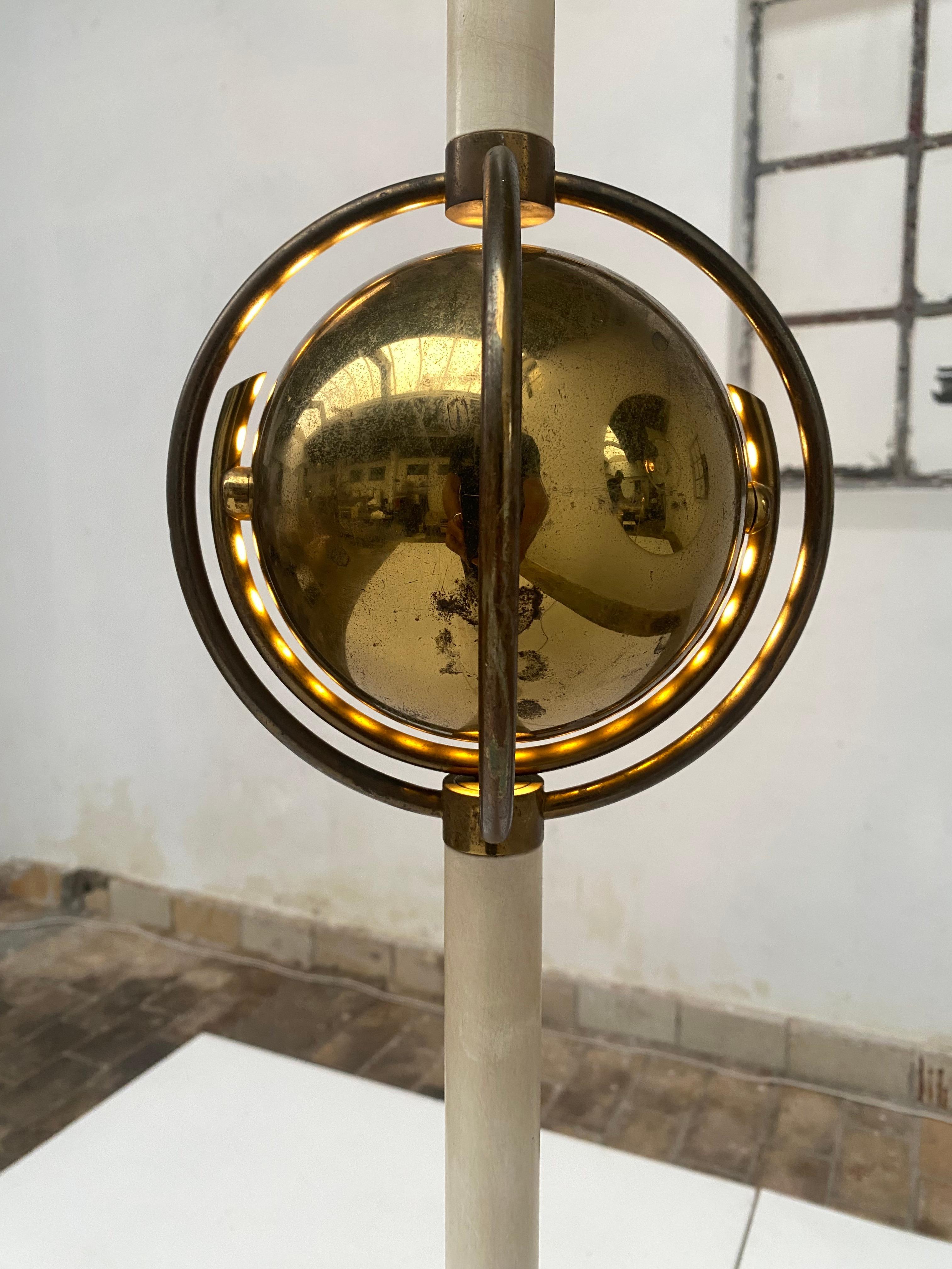 Mid Century Brass & Marble Angelo Lelii 