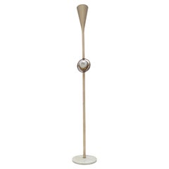 Mid Century Brass & Marble Angelo Lelii "Polifemo" Eye Floor Lamp Arredoluce '56