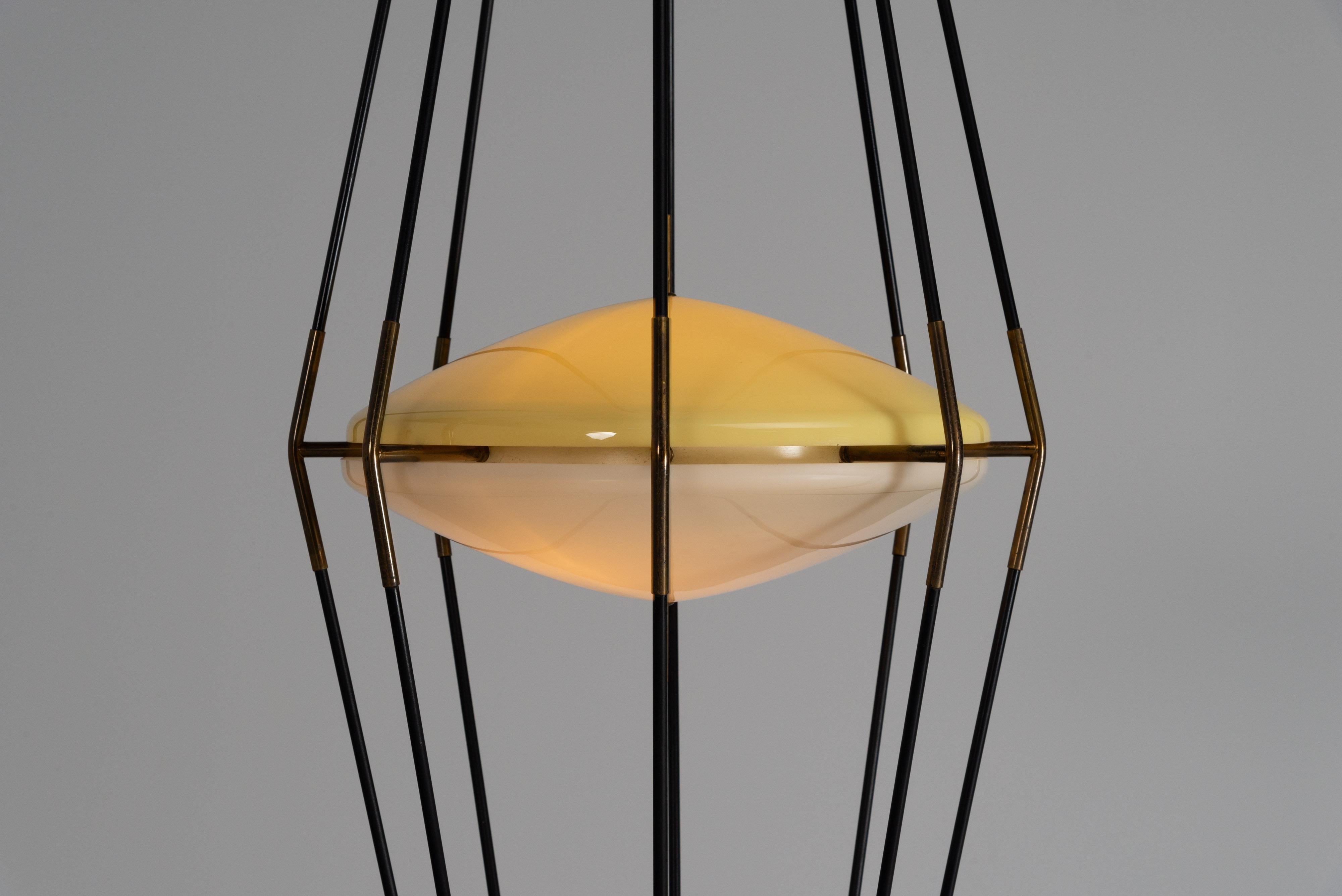 Angelo Lelii Siluro floor lamp model 12628 Arredoluce Italy 1957 In Good Condition For Sale In Roosendaal, Noord Brabant