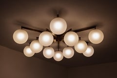 Angelo Lelii "Stella a 12" plafonnier pour Arredoluce, 1959