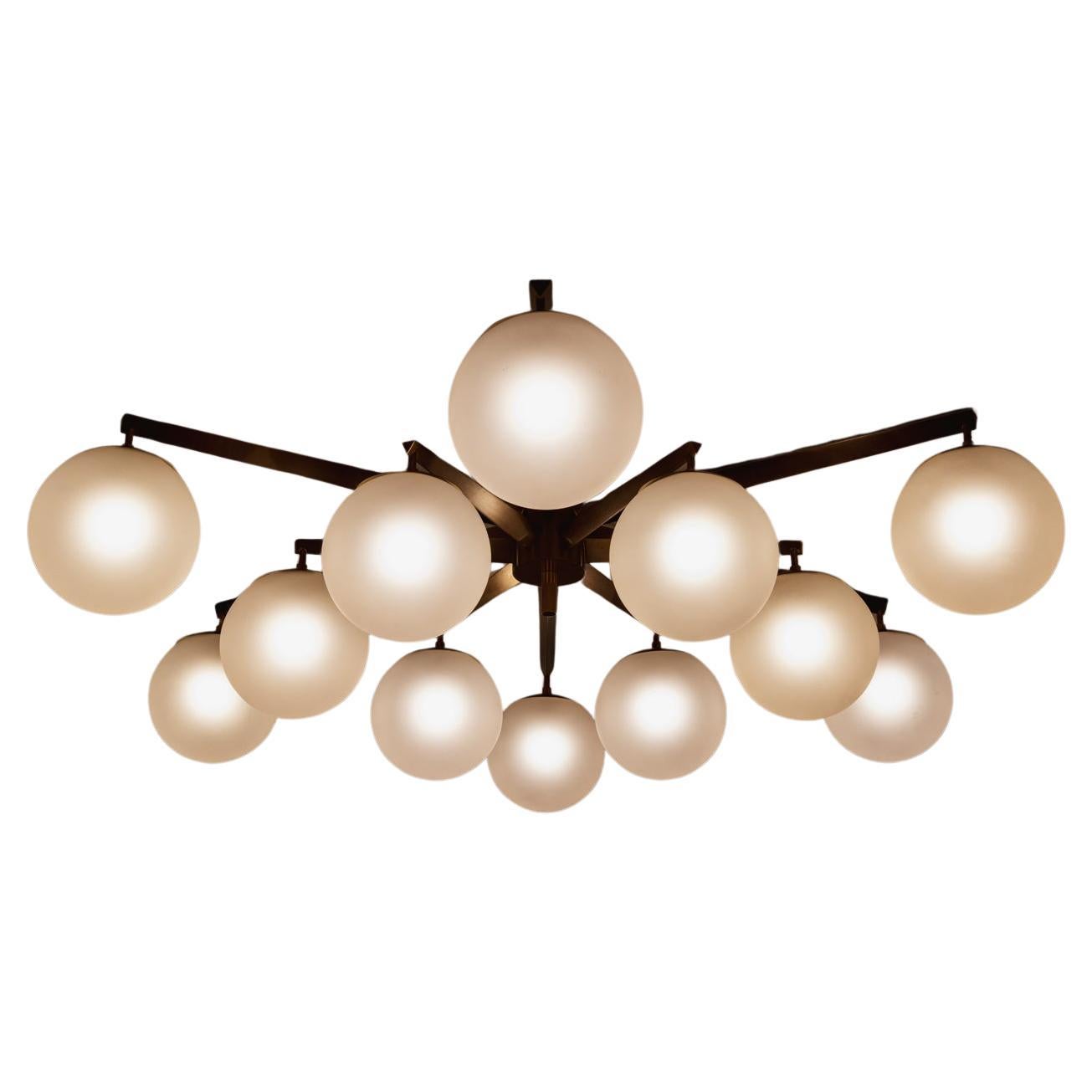 Angelo Lelii “Stella a 12” Ceiling Lamp for Arredoluce, 1959 For Sale