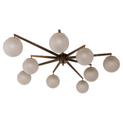 Angelo Lelii Lámpara de techo "Stella a 9" para Arredoluce, 1959