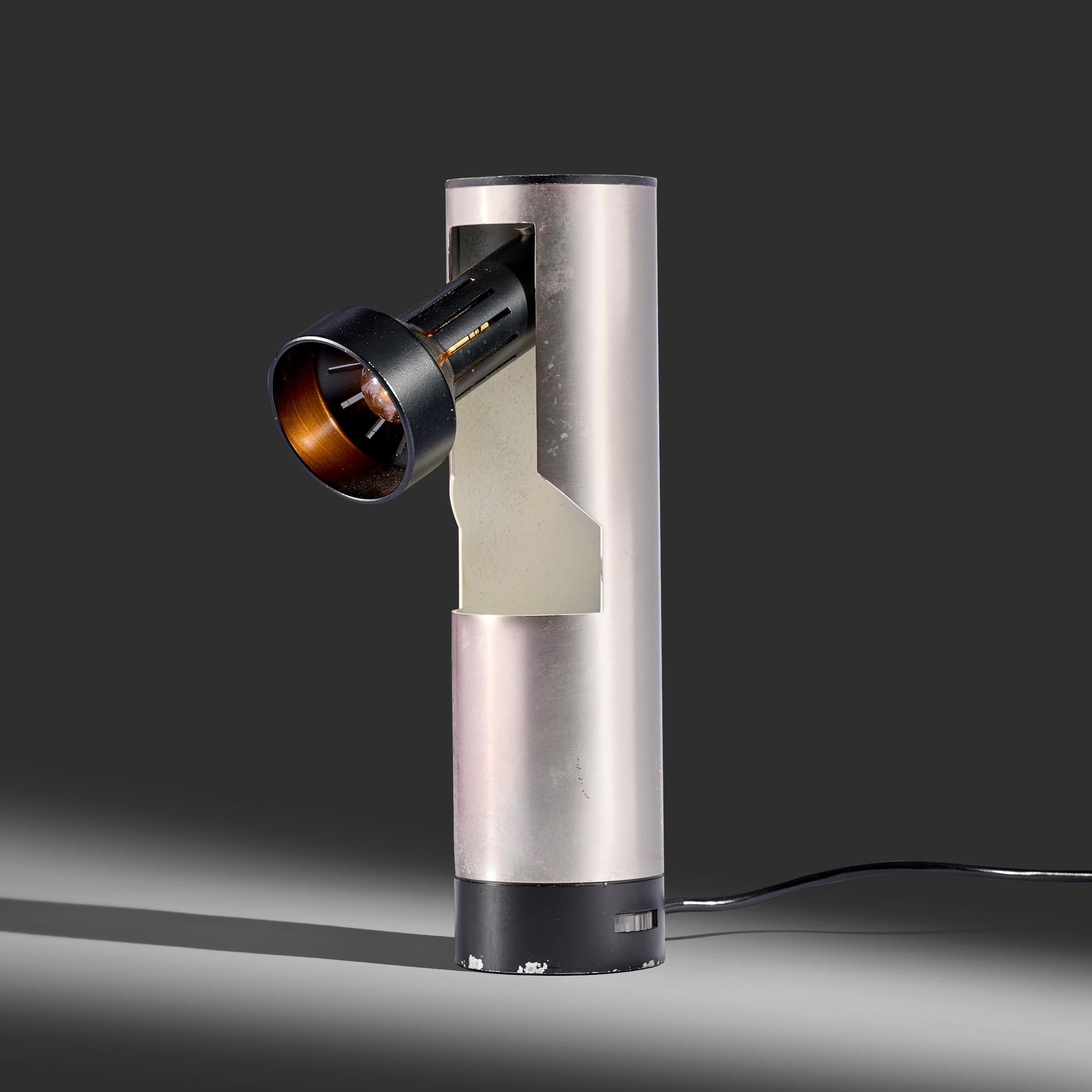 Aluminum Angelo Lelii table lamp model 12990 for Arredoluce Italy, c. 1963 For Sale