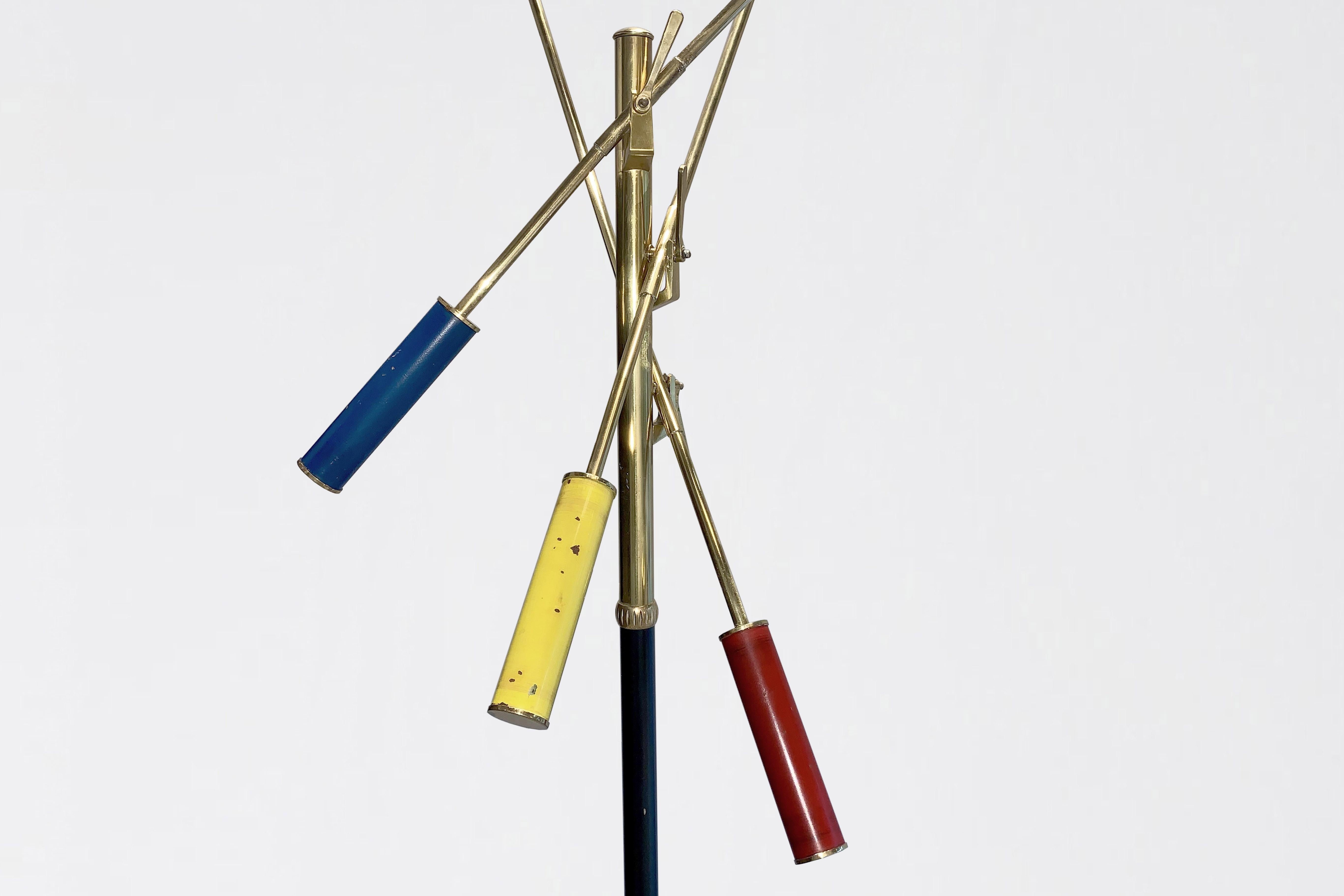 Metal Angelo Lelii, Triennale Floor Lamp For Sale