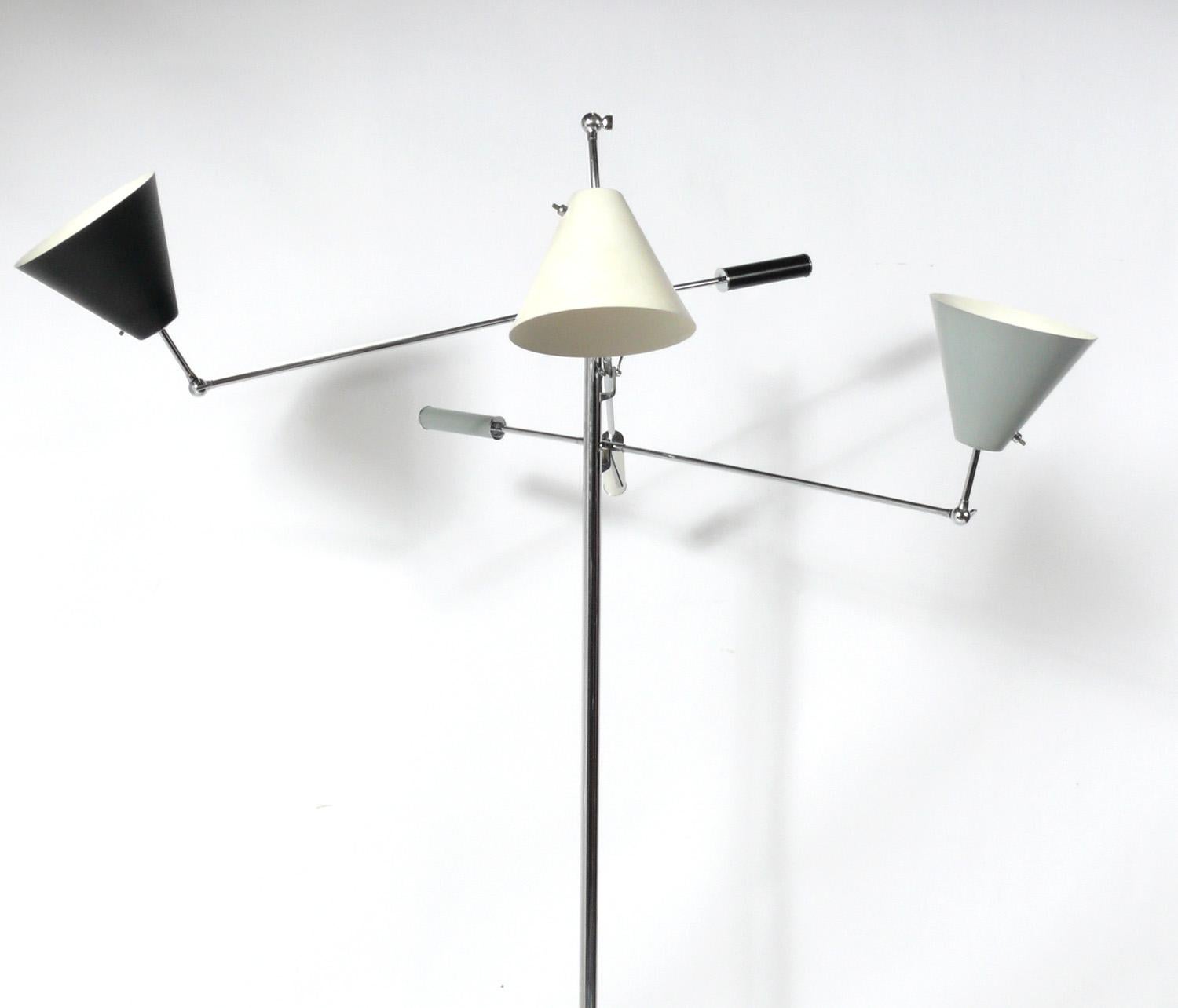 Mid-Century Modern Angelo Lelii Triennale Floor Lamp, Signed Arredoluce