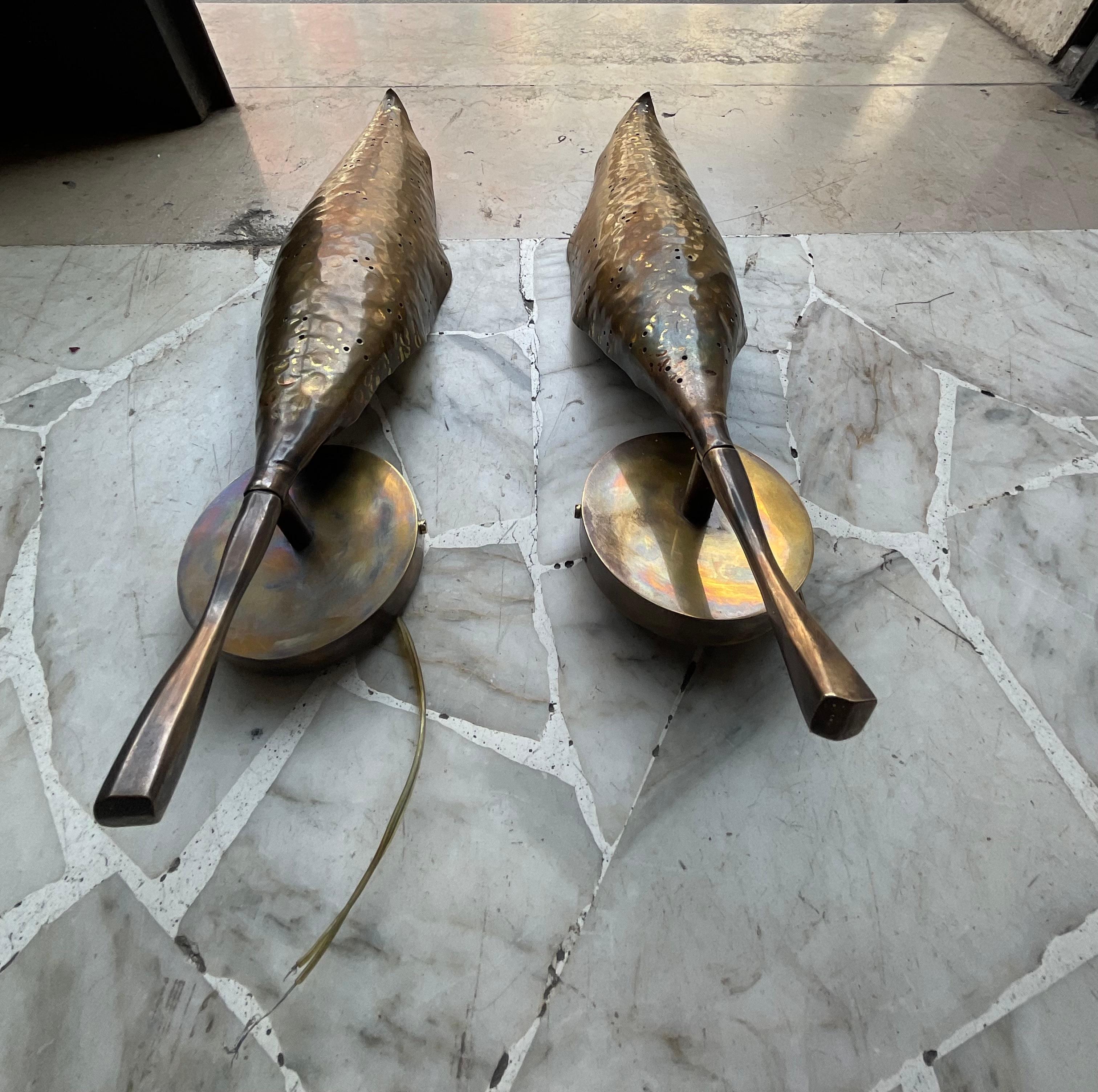 Mid-Century Modern Attr ANGELO LELLI - ARREDOLUCE - Coppia di appliques - ITALIA 1950 For Sale