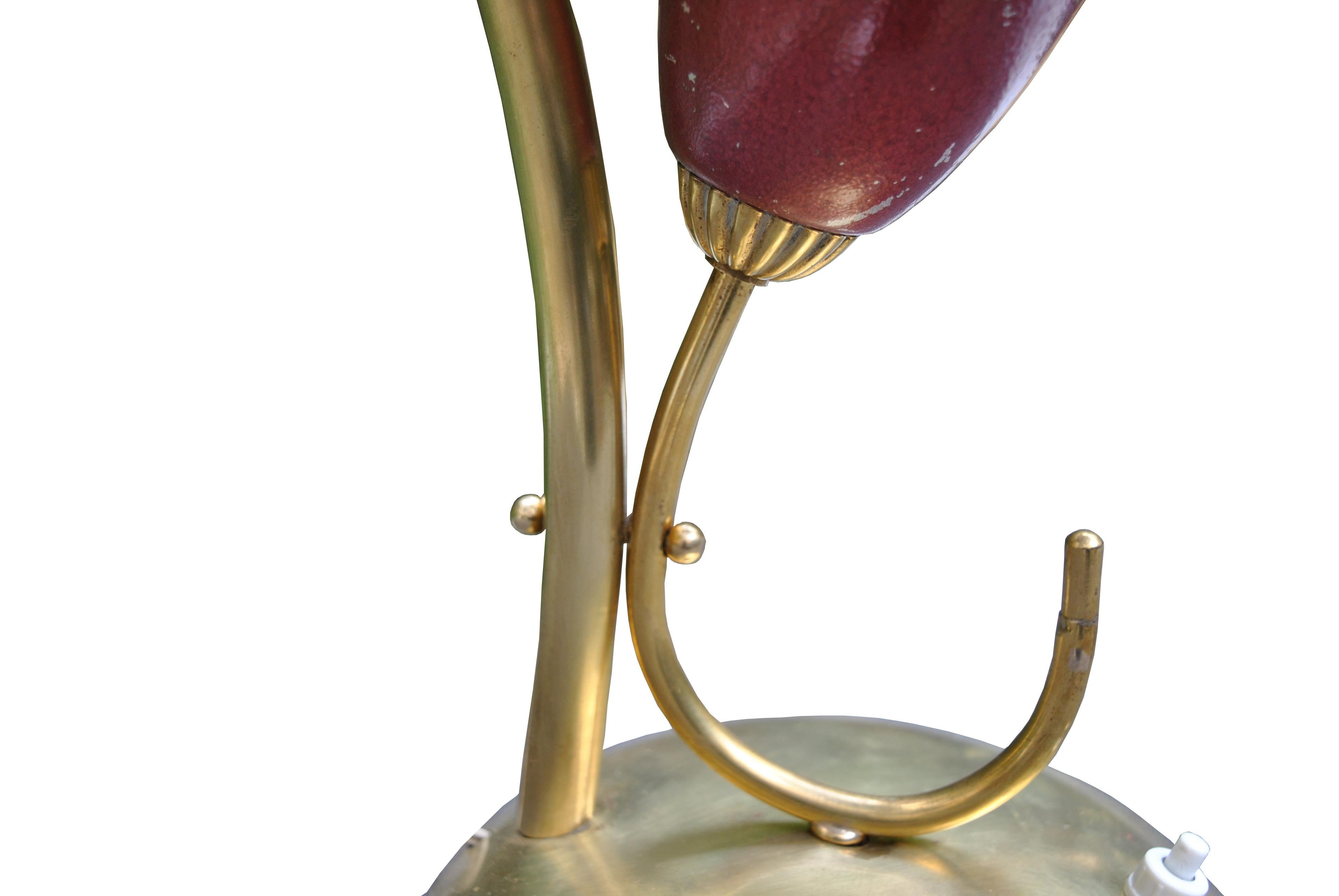 Mid-20th Century Angelo Lelli Arredoluce in the Style Italian Midcentury Table Lamp in Brass