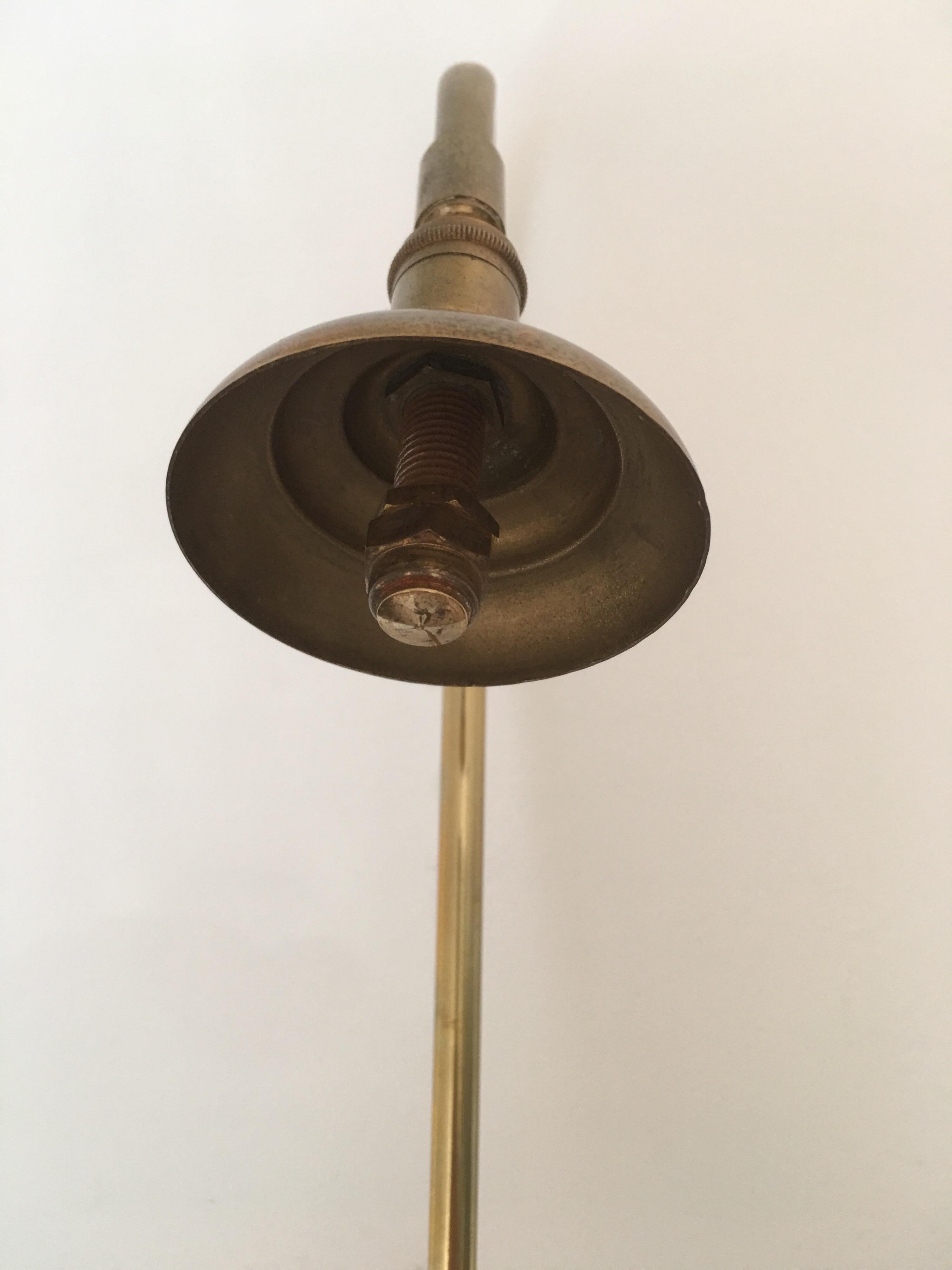 Angelo Lelli Attributed Brass and Plexiglass Floor Lamp, Arredoluce, Italy 1950s For Sale 8
