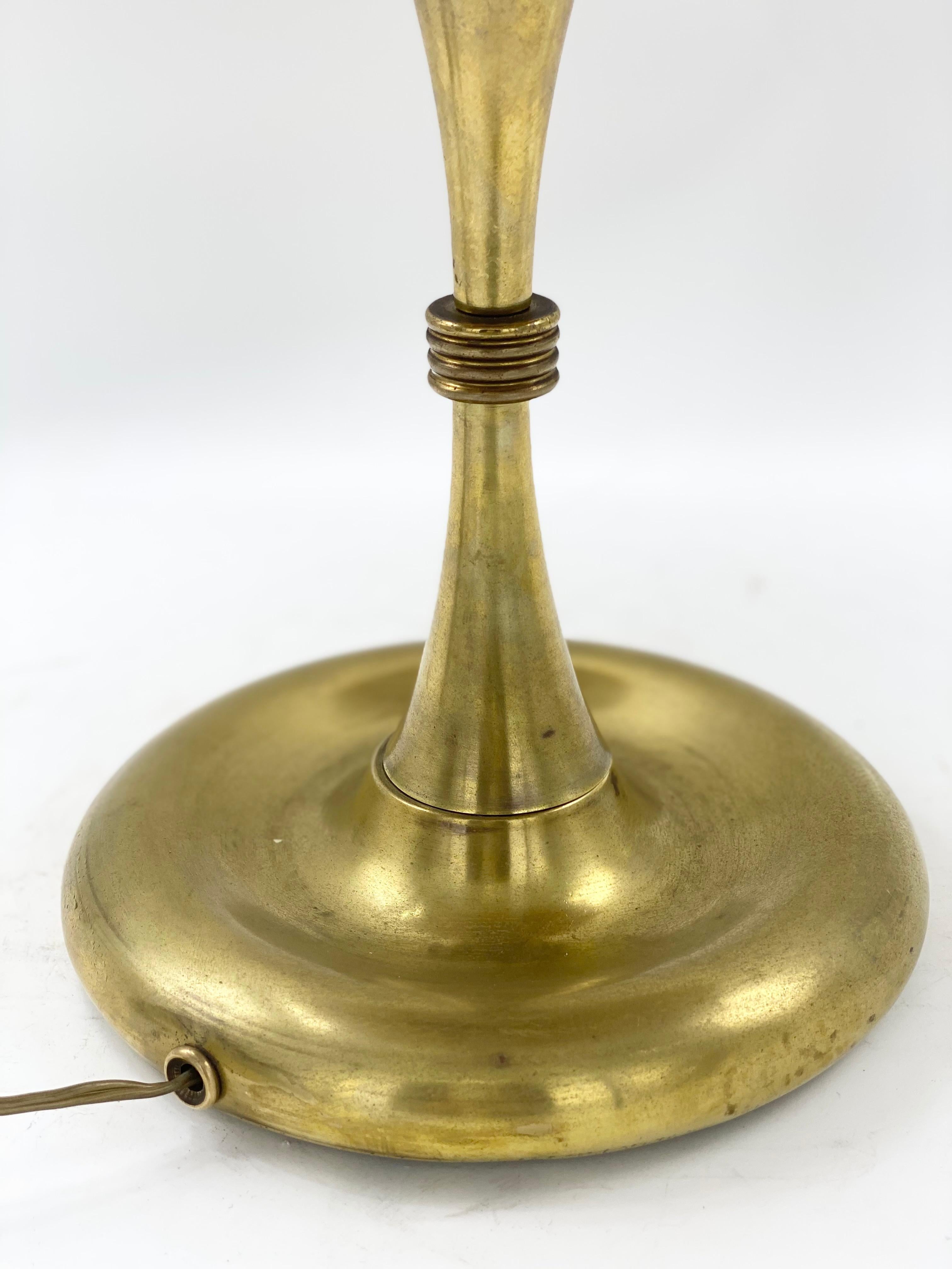Angelo Lelli Attributed Brass Desk Lamp, Italy, 1950s In Good Condition In Naples, IT