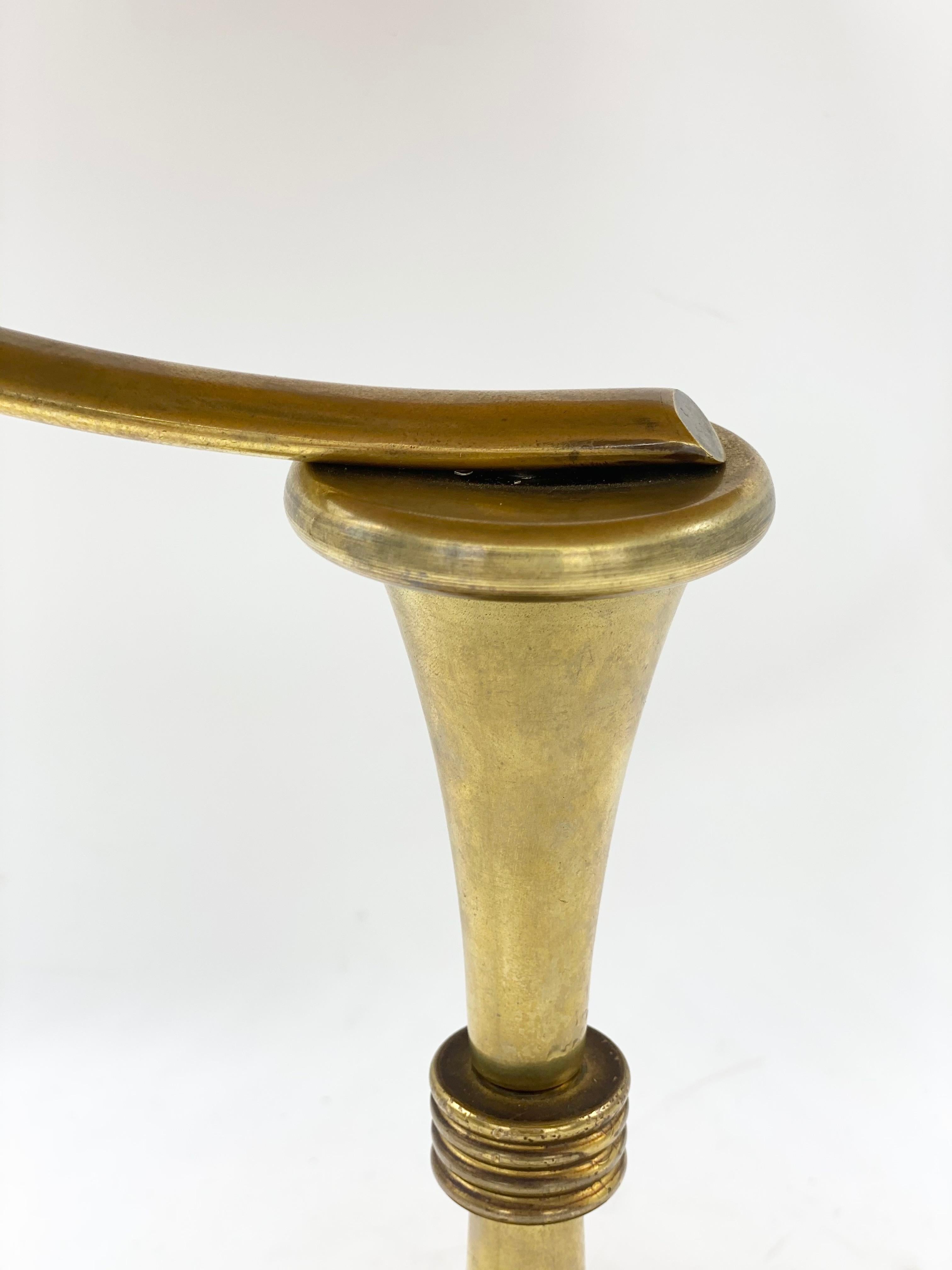 Angelo Lelli Attributed Brass Desk Lamp, Italy, 1950s 1