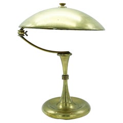 Angelo Lelli Attributed Brass Desk Lamp, Italy, 1950s