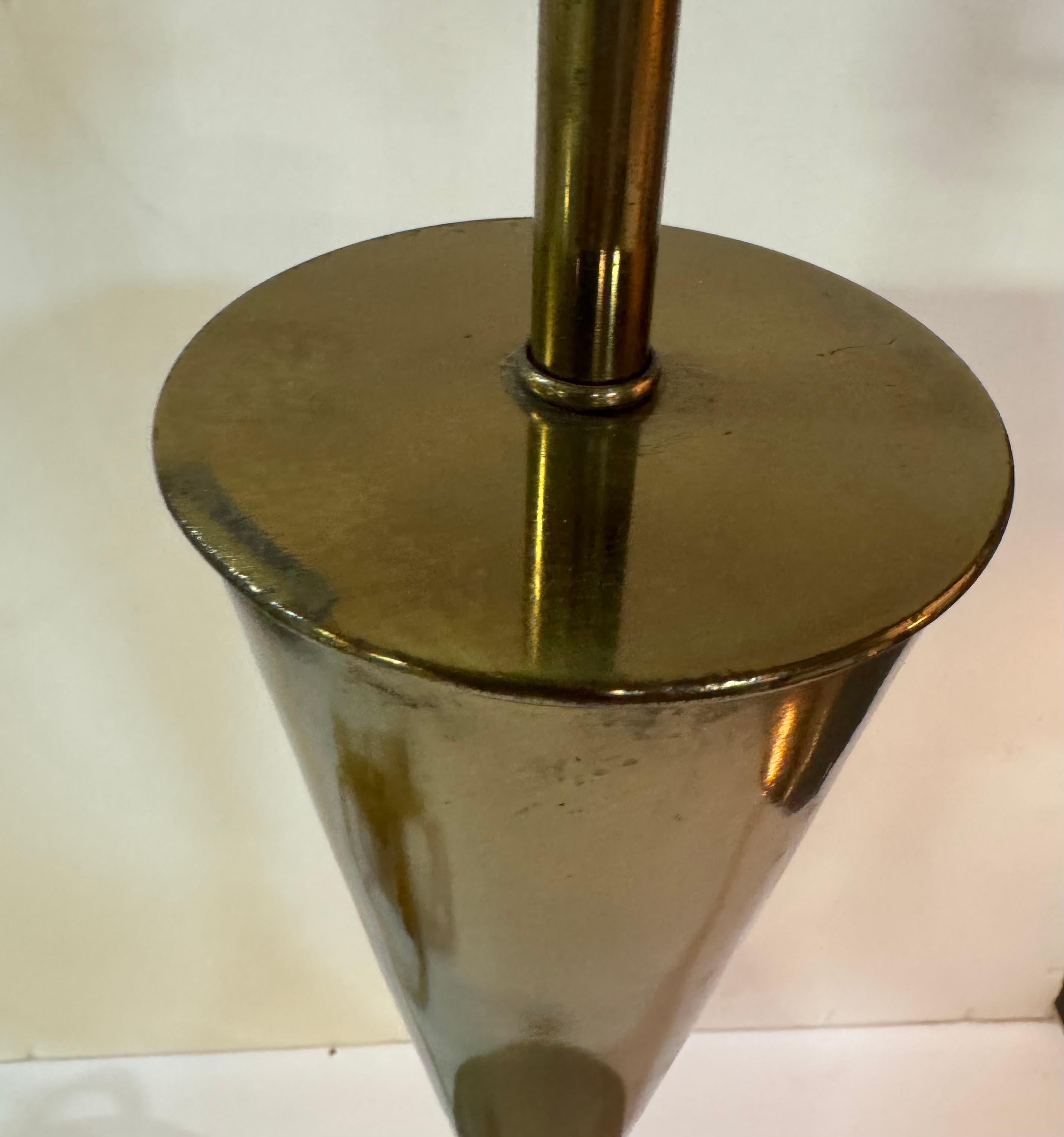 Metal Angelo Lelli Brass Table Lamp by Arredoluce Monza For Sale