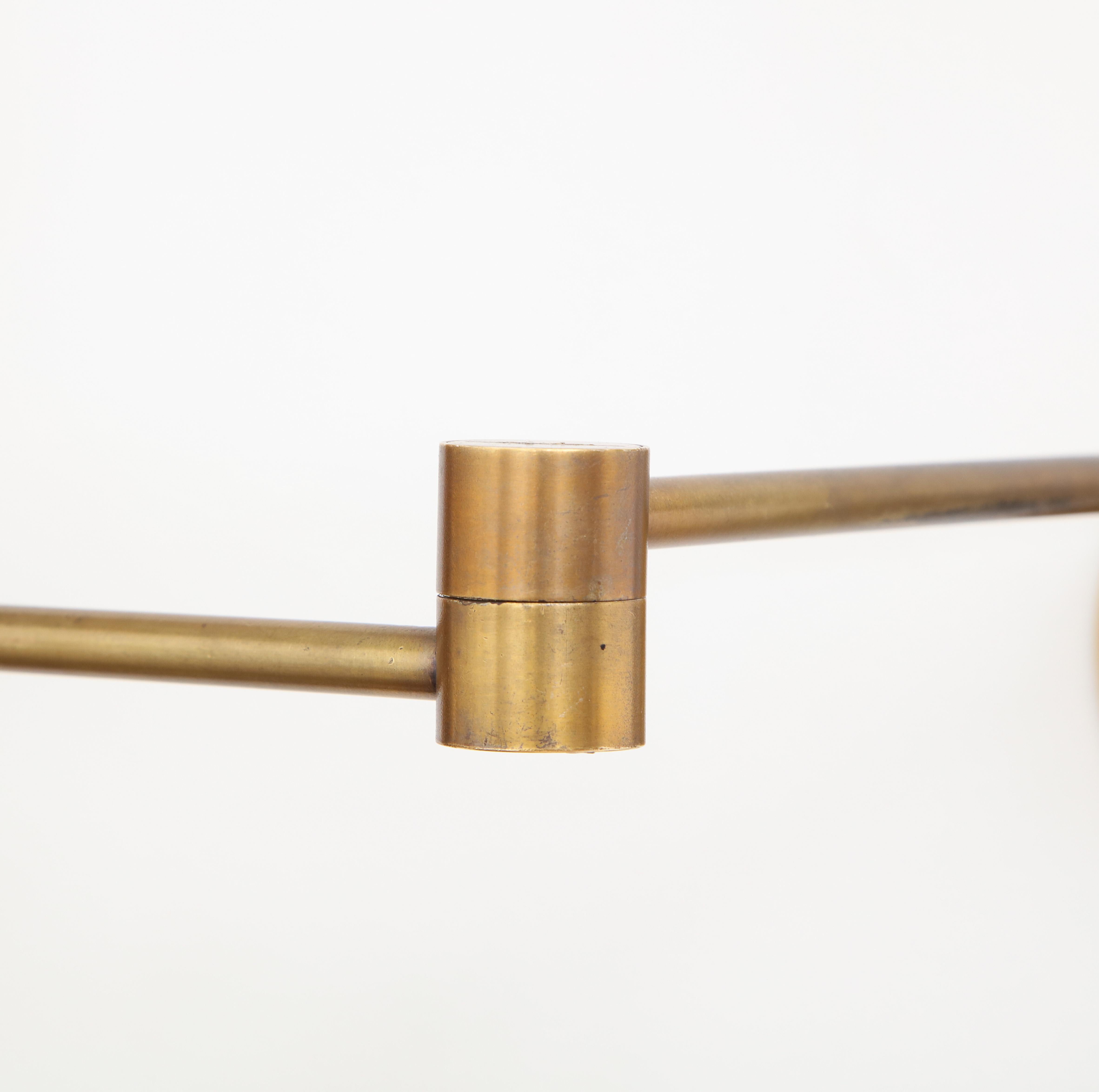 Mid-20th Century Angelo Lelli for Arredoluce Rare Pair of Articulating Sconces, Italy, 1950s