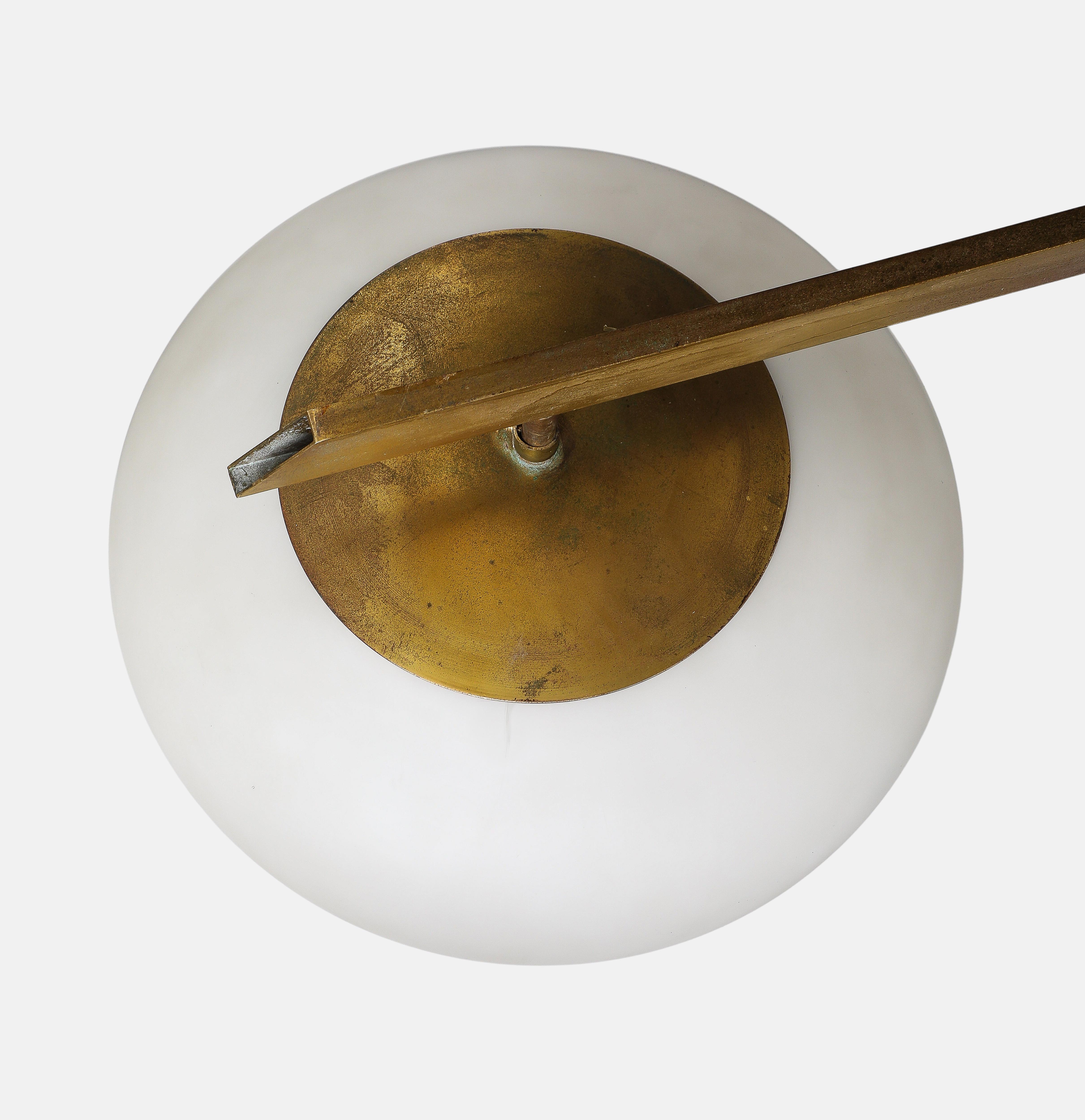 Angelo Lelli for Arredoluce Original Sei Lune Ceiling Light with Certificate For Sale 5