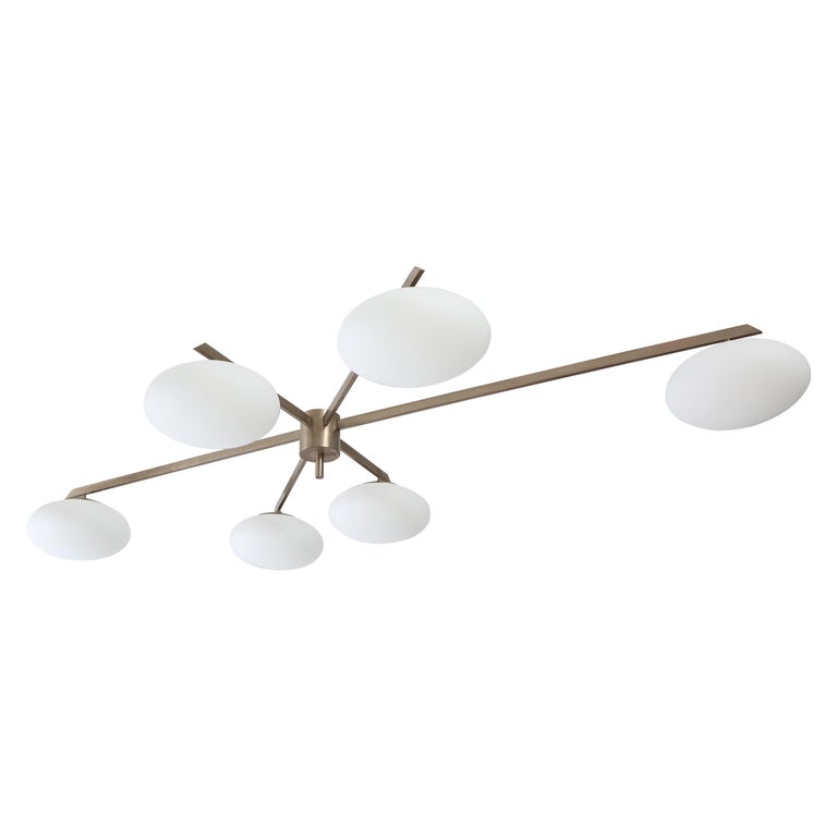 Angelo Lelli For Arredoluce Stella 6 Arm Ceiling Light Chandelier Circa 1960