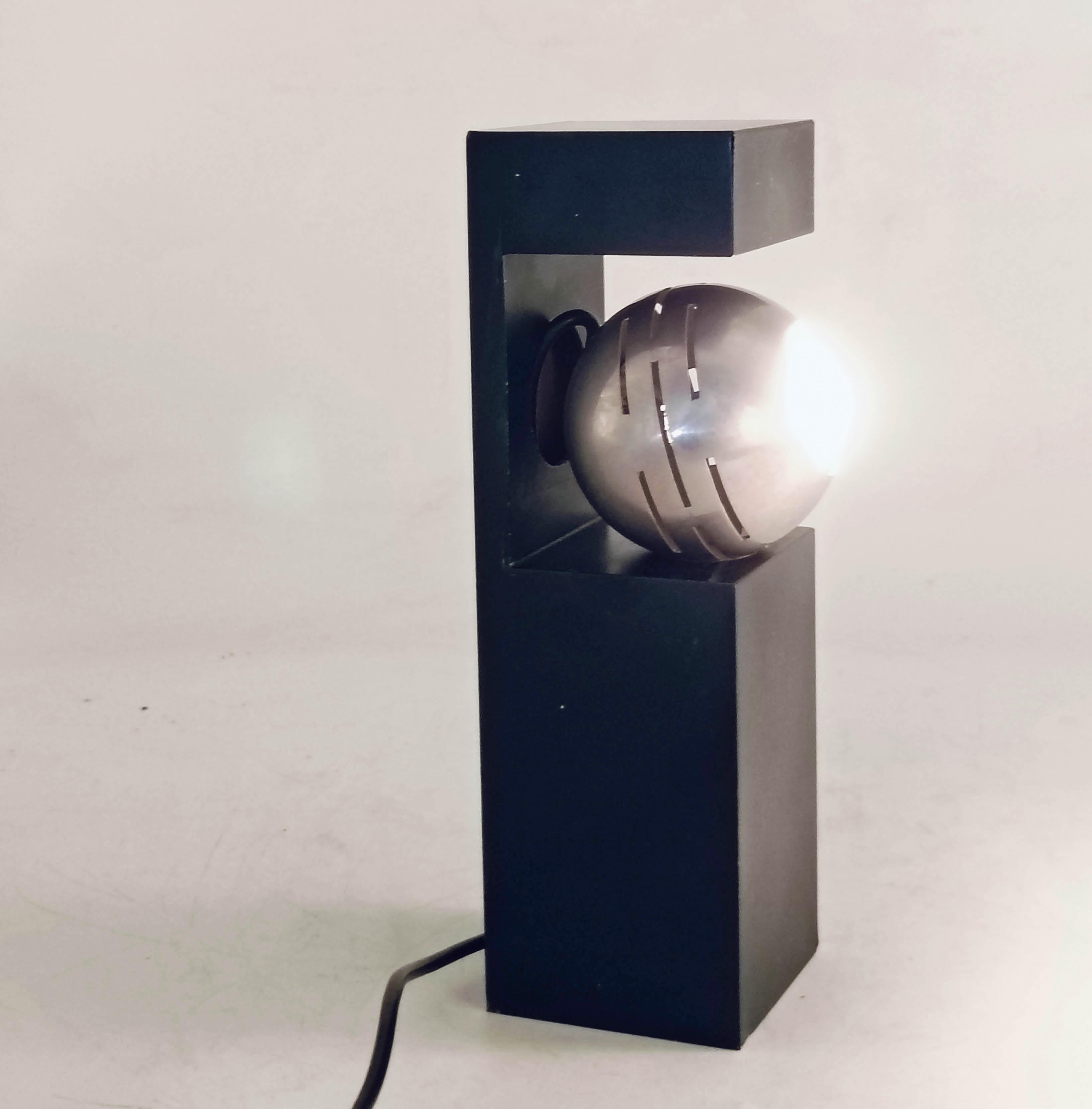 Metallo Angelo Lelli per Arredoluce Lampada da Tavolo Mod. 