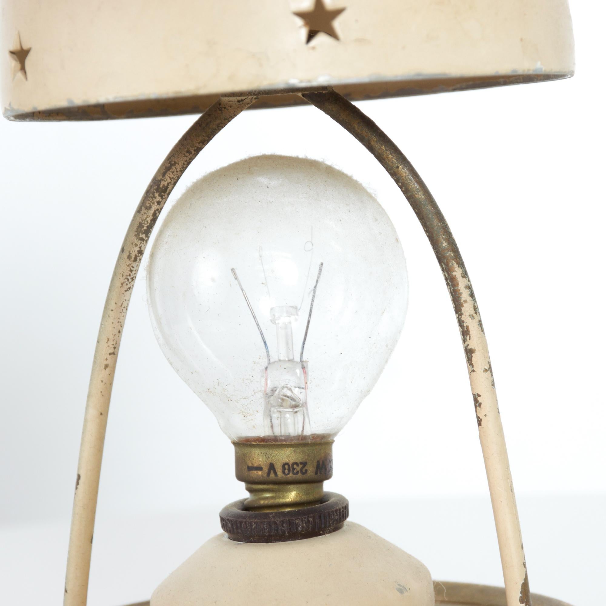 Italian Angelo Lelli Single Star Stelline Table Lamp Arredoluce Made in Monza Italy 1950 For Sale