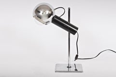 Angelo Lelli Style Adjustable Chrome Desk Lamp with Chrome Ball Shade