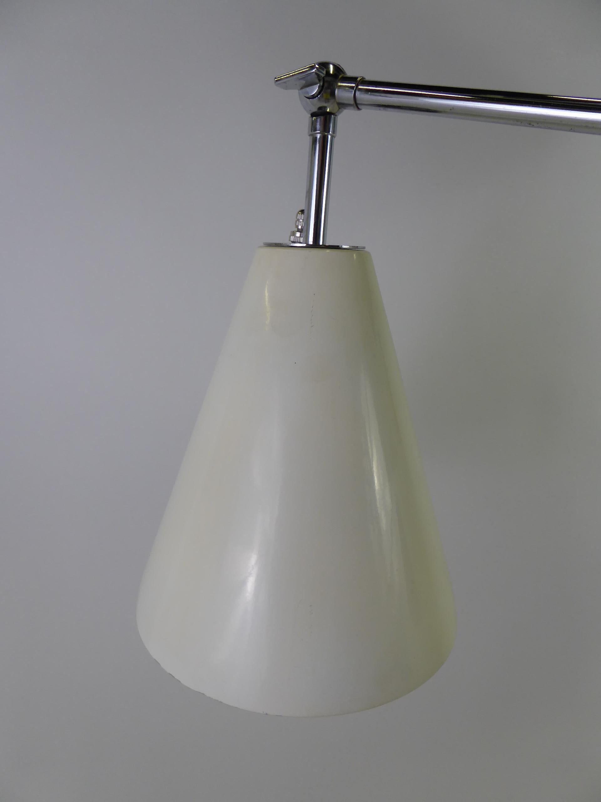 Mid-20th Century Angelo Lelli Style Design Triennale Three-Arm Articulating Floor Lamp, 1960s