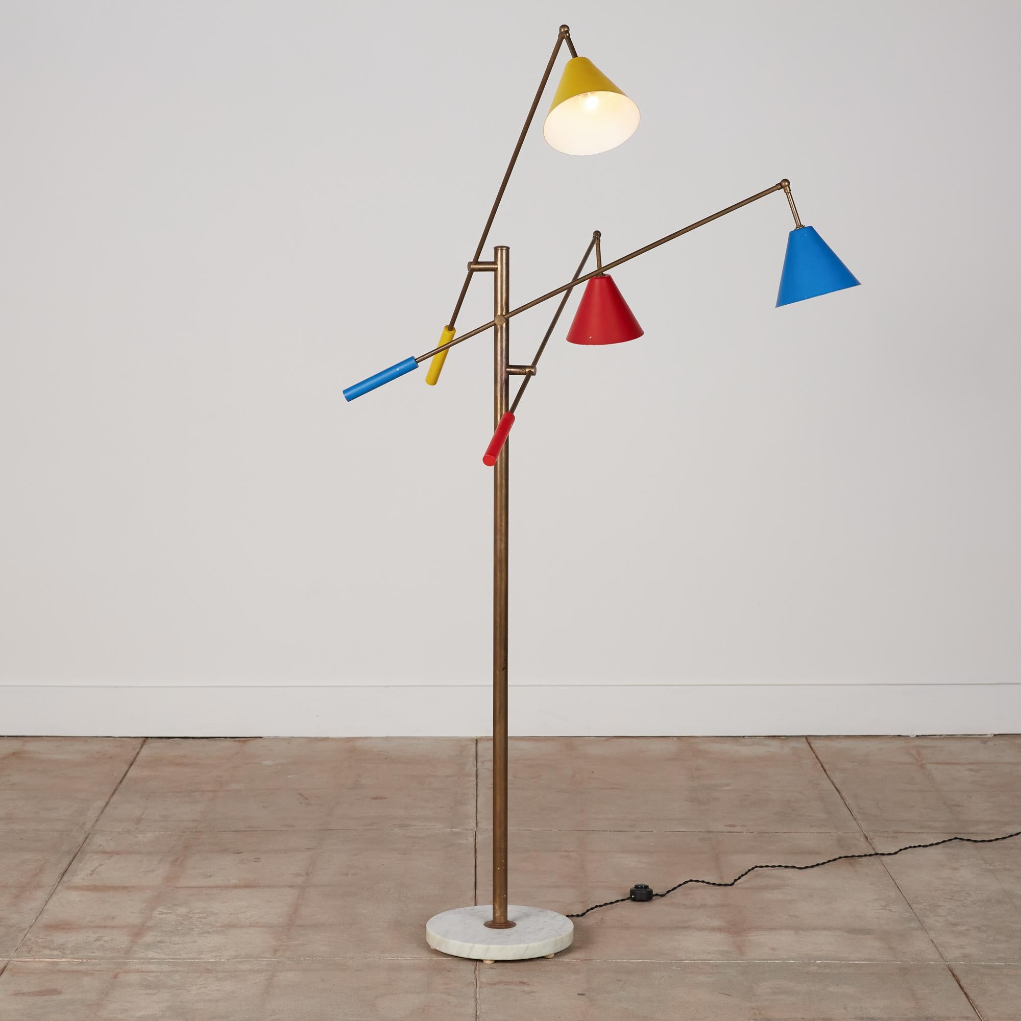 Italian Angelo Lelli Style Triennale Floor Lamp