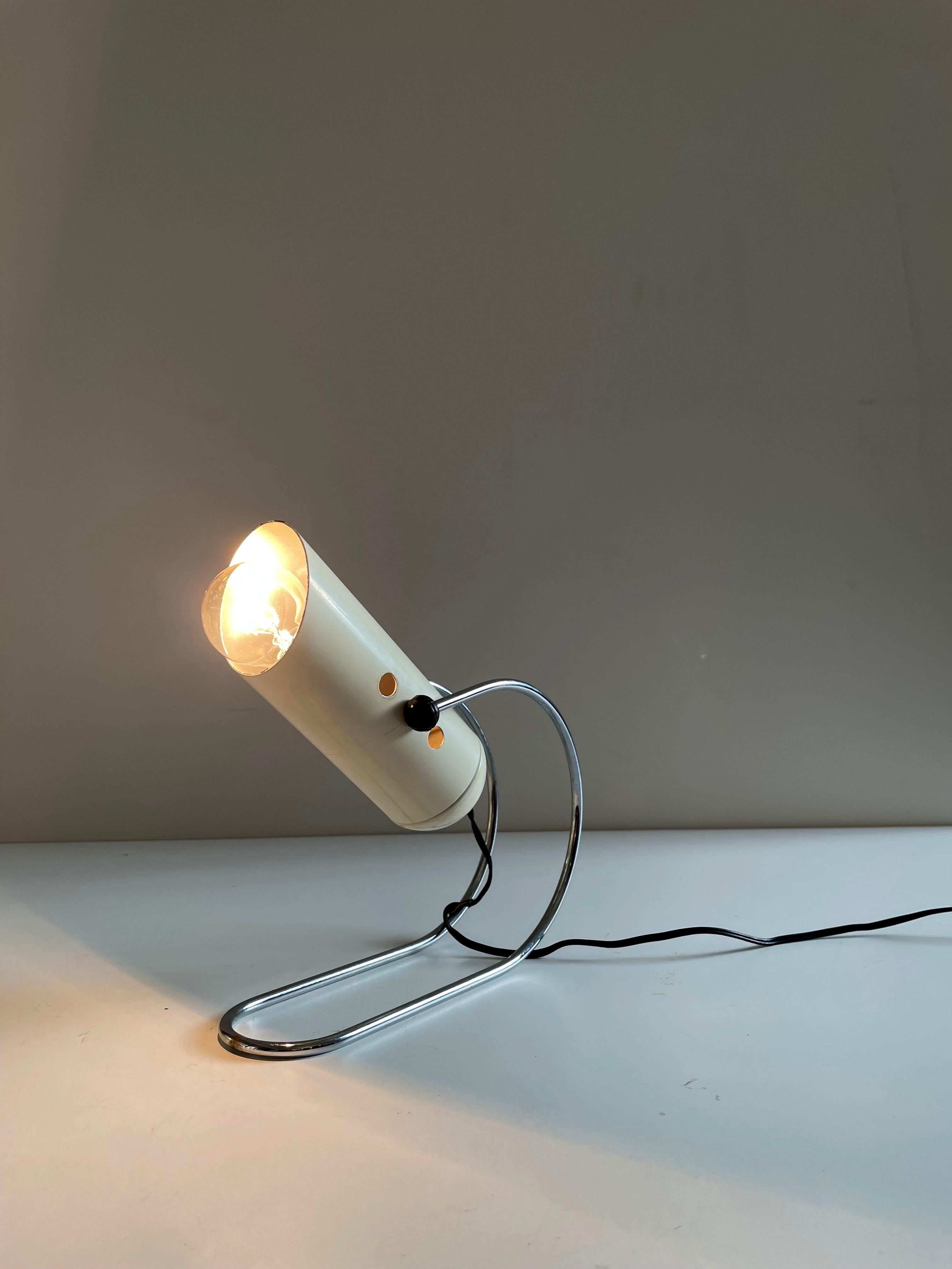 Angelo Lelli Table Desk Lamp with Adjustable Metal Shade, Italy, 1950s In Good Condition For Sale In Zagreb, HR