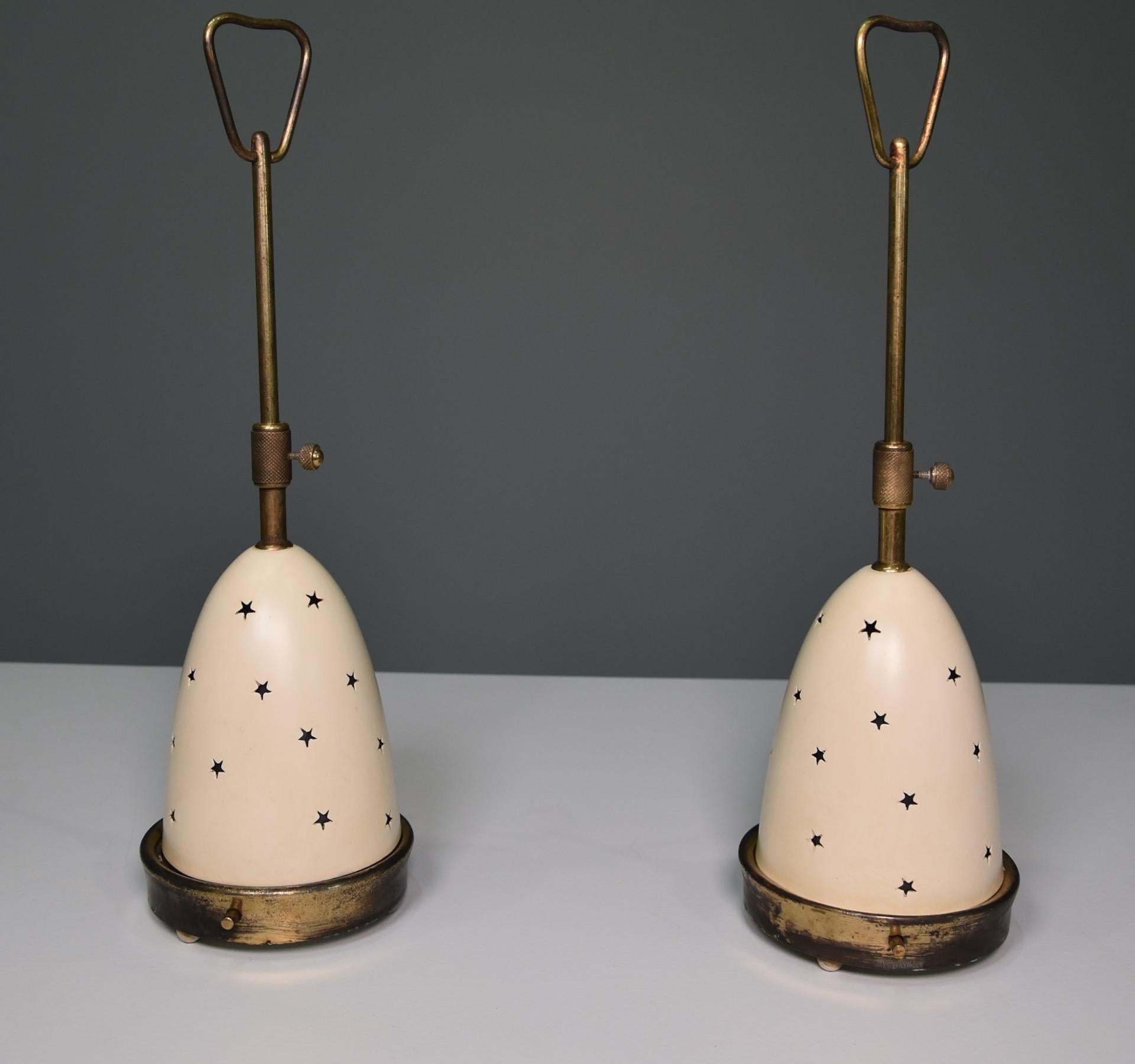Mid-Century Modern Angelo Lelli Table Lamps for Arredoluce Midcentury Modern Italy 1950s